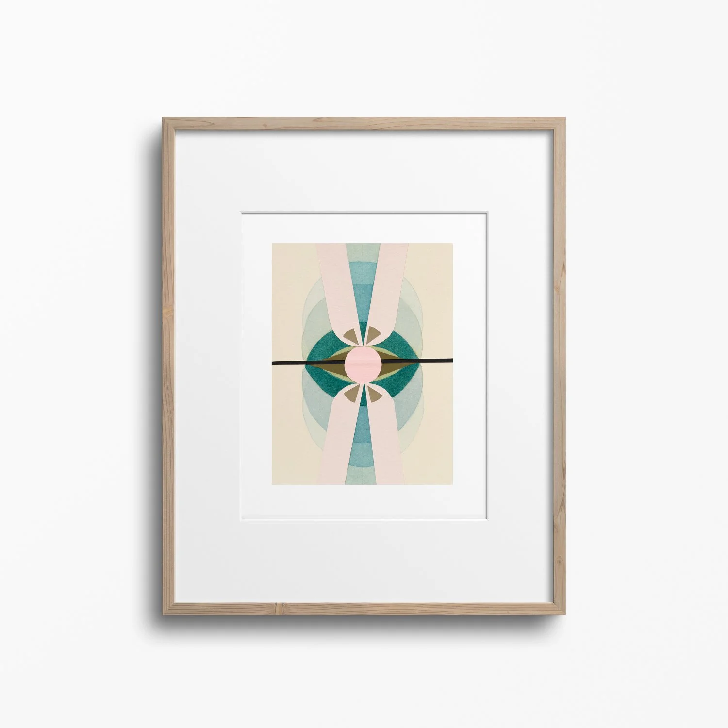 Canadian Abstract Artist_Allison Rietta_Piccolo 47_Limited Edition Print_Oak Frame_Passepartout.jpg