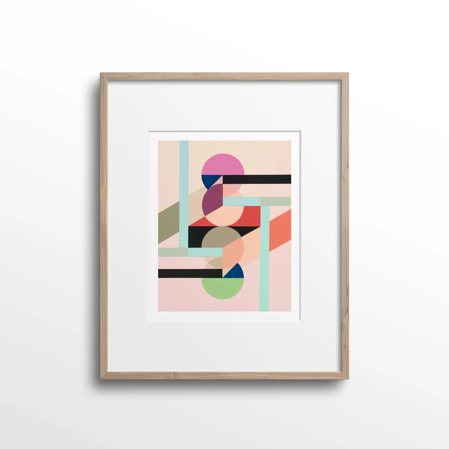 Canadian Abstract Artist_Allison Rietta_Limited Edition Print_Tone In Trees_Oak Frame_Passepartout.jpg