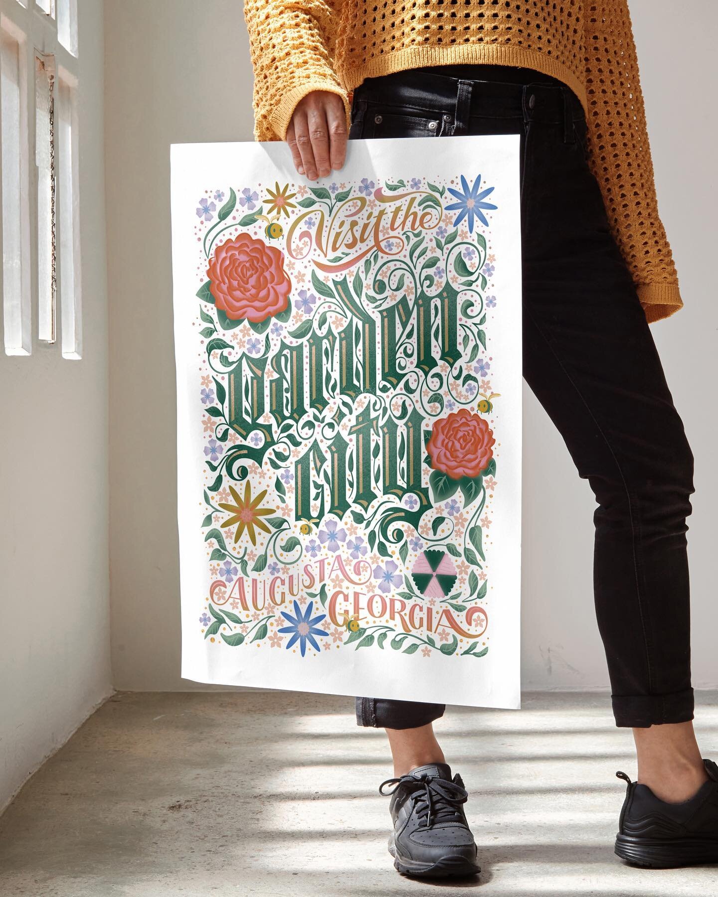 Tomorrow is the big day! Hope to see you out at the Augusta Poster Show at CANDL Fine Art in downtown Augusta from 6-9pm. (Friday is the VIP preview which is $10, Saturday is free!)

I had so much fun creating this detailed lettering piece with allll