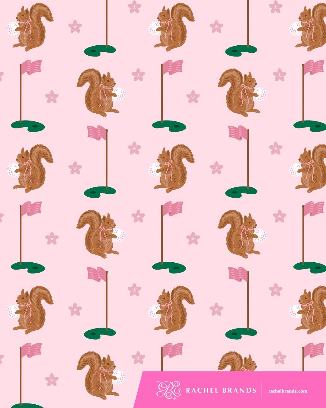 Oh no! The squirrel I posted yesterday escaped, multiplied and turned himself into a pattern. ⛳️🐿️ Good thing a Squirrel Army (trademarking that band name) is actually pretty cute. I think this would be so fun on girly golf gear or spring homewares.