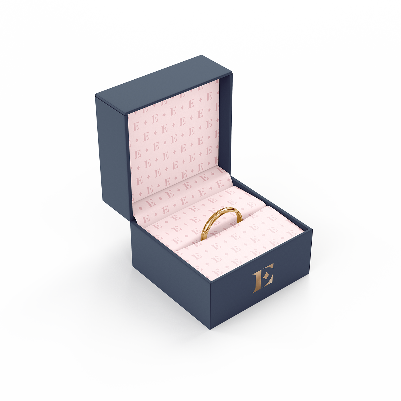 engagement ring box luxury packaging concept with ring