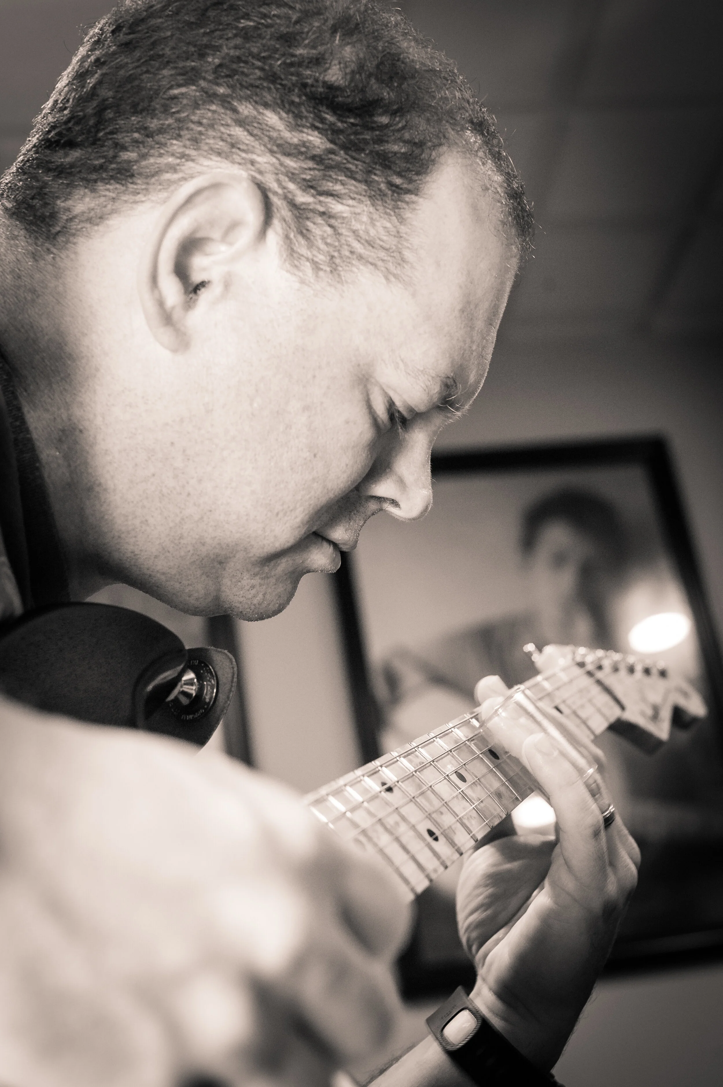 Chris Vrabel on slide guitar