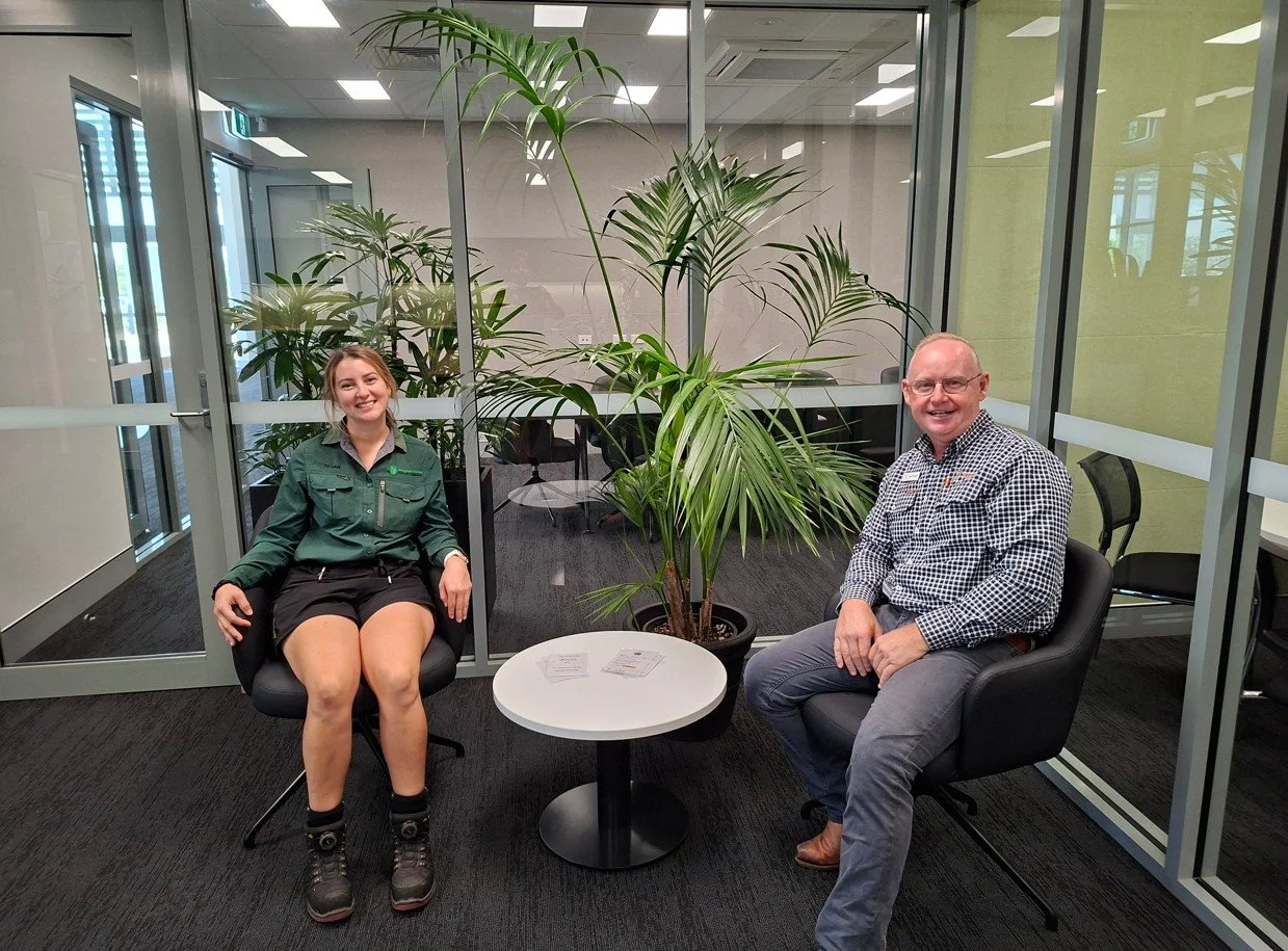 🌿 New year, new greenery.

We are excited to welcome new plant installations in the Executive Boardroom and Small Meeting Room at the RCOE Stage 2 Future Industries Hub.

Expertly installed by Tegan from @evergreeninteriorsmackay, these plants were 