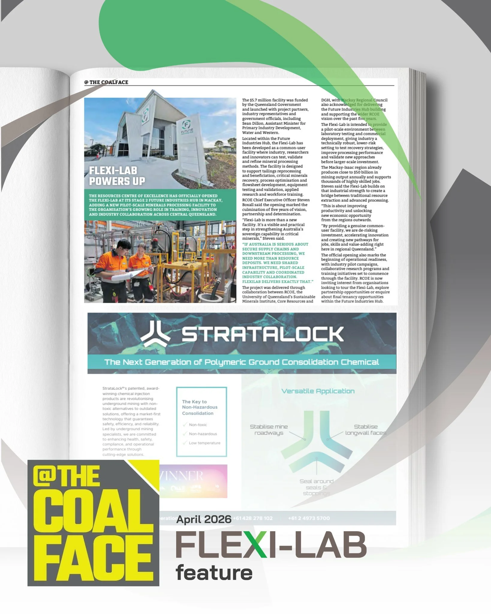 Flexi-Lab is officially open and making headlines. Featured in @at_the_coalface April edition, this milestone marks a major step forward for innovation in mineral processing and industry collaboration in Central Queensland.

Designed as a world class