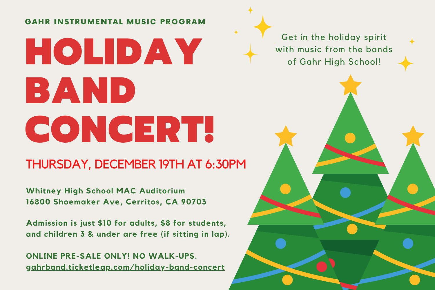 HOLIDAY BAND CONCERT THIS THURSDAY!