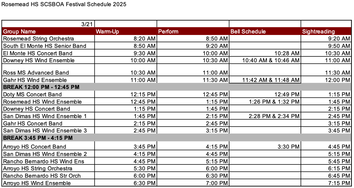 THIS WEEK 3/17 — Gahr Instrumental Music Program