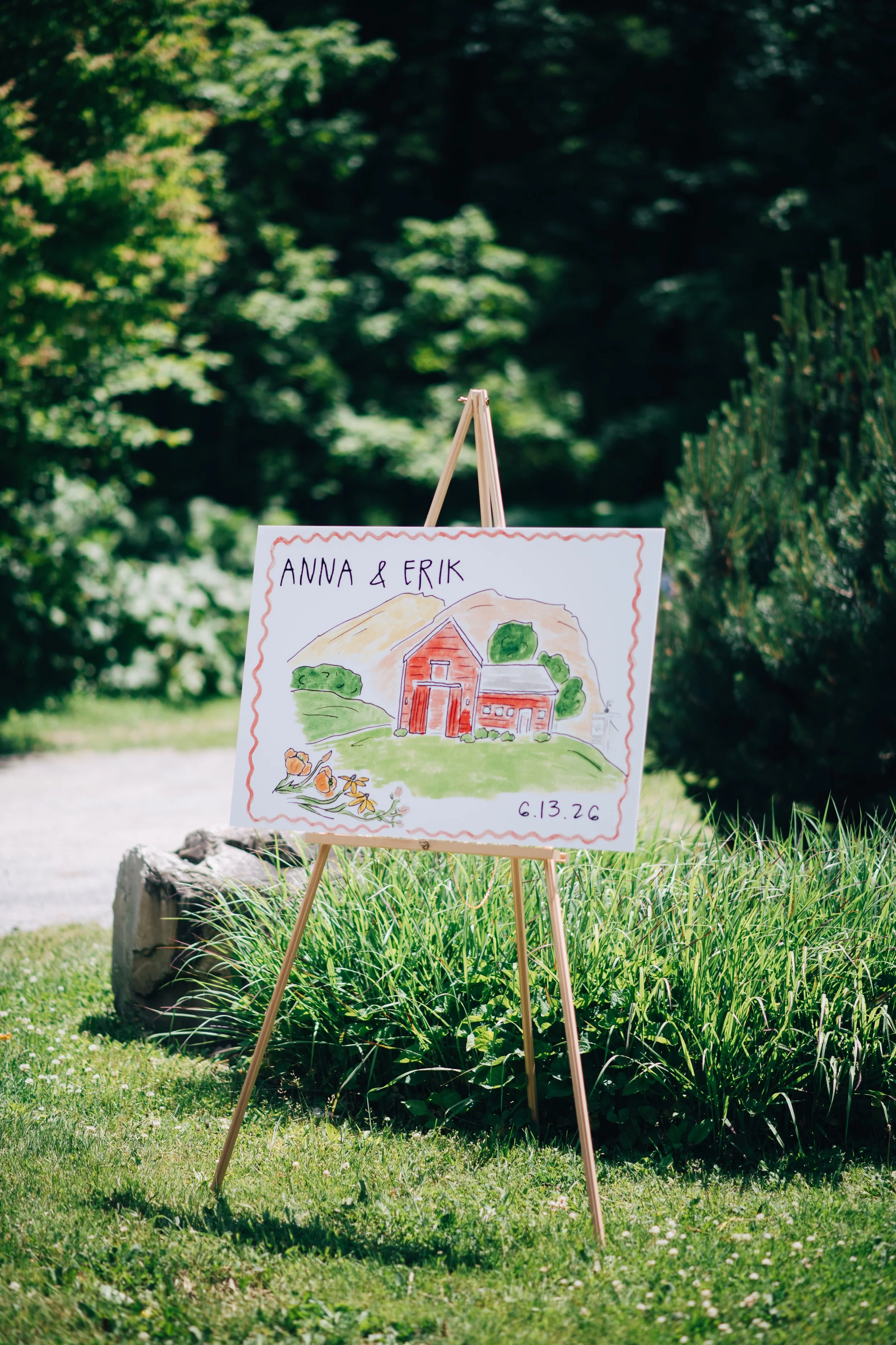 Vermont Wedding Welcome Sign | Photo by Katie Palatucci