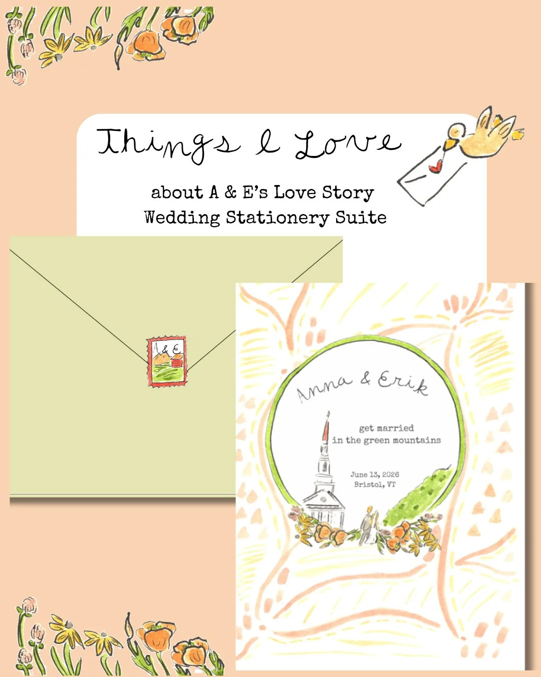 Journey with me through A &amp; E's suite, made to be a map of their love story.⁠
⁠
When I first read their questionnaire I learned about how they met in college, and then followed each other across state lines until they ended up as a couple. This v