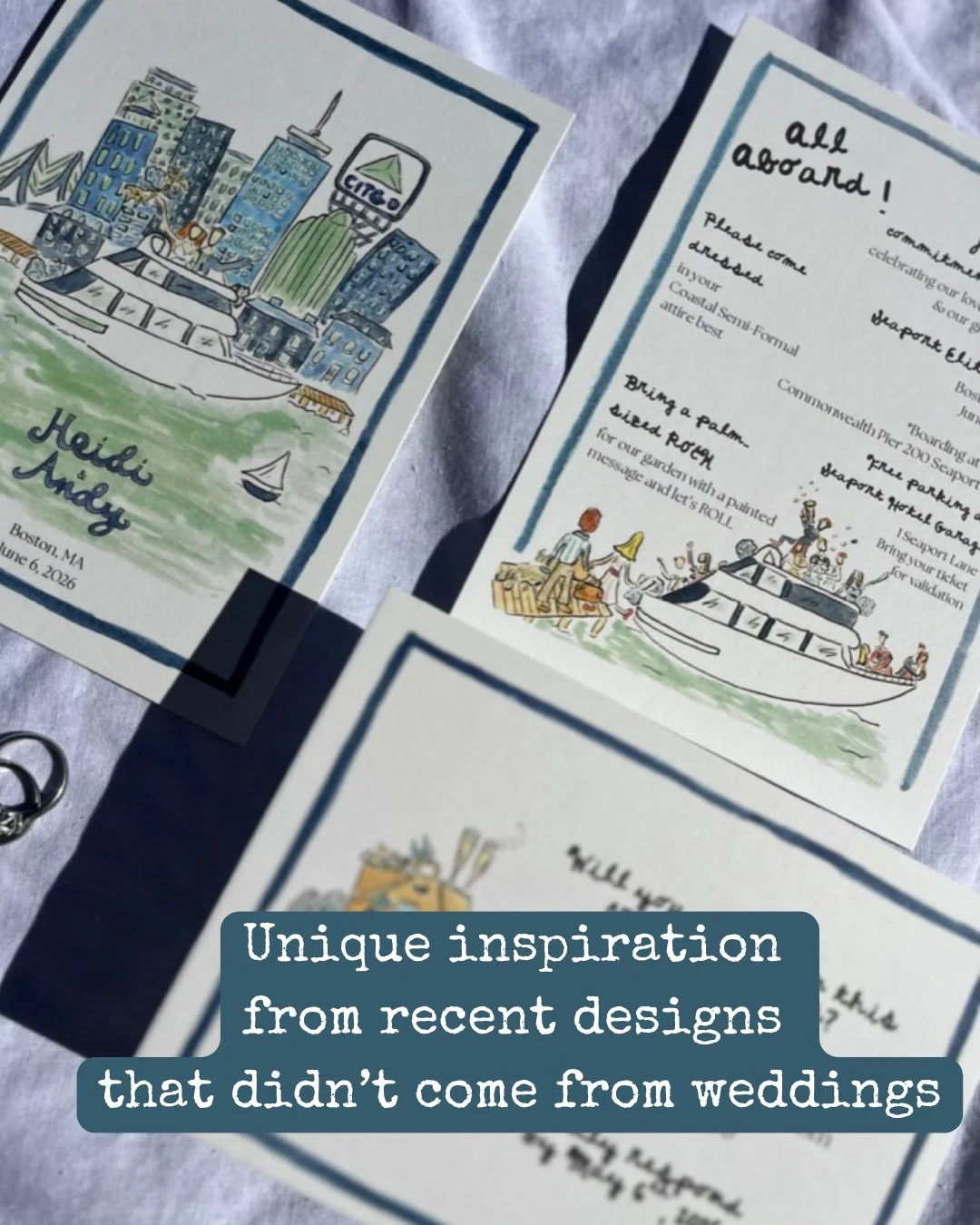 One thing I LOVE doing (and encouraging my clients to do) is sourcing inspiration beyond the world of weddings. Other art forms, design, ceramics, textiles, you name it - can inspire a concept as unique as your love. ⁠
⁠
Don't want a wedding that loo