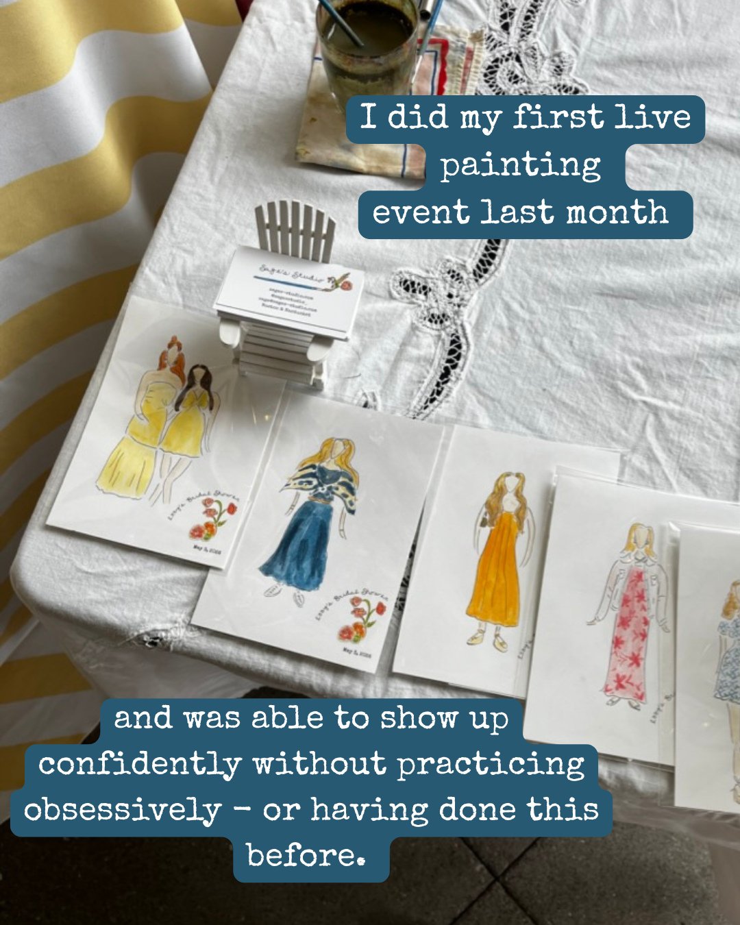 Doing something I had never done before but showing up with (almost) complete confidence felt like a huge creative milestone that I want to unpack with you 💌 ⁠
⁠
Sure, I may have had a nightmare the week before that I forgot to bring my paper (lol) 
