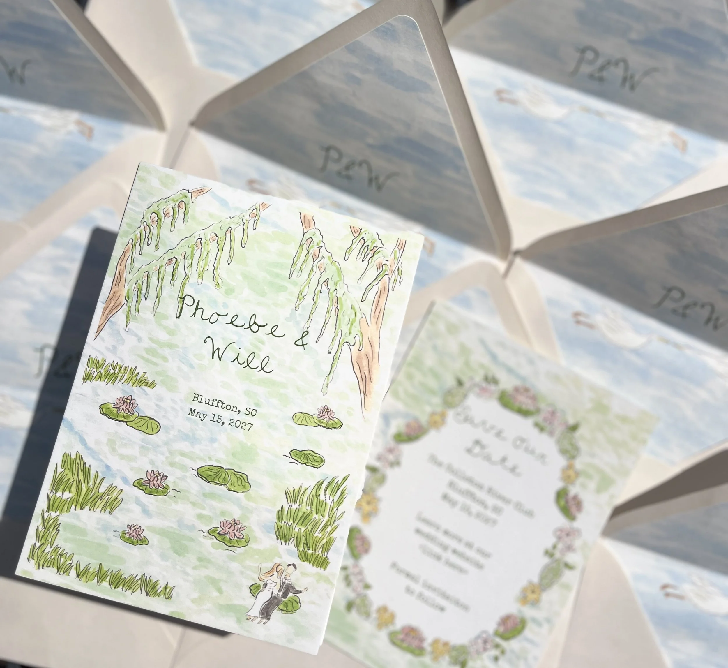 Monet Inspired Save the Date