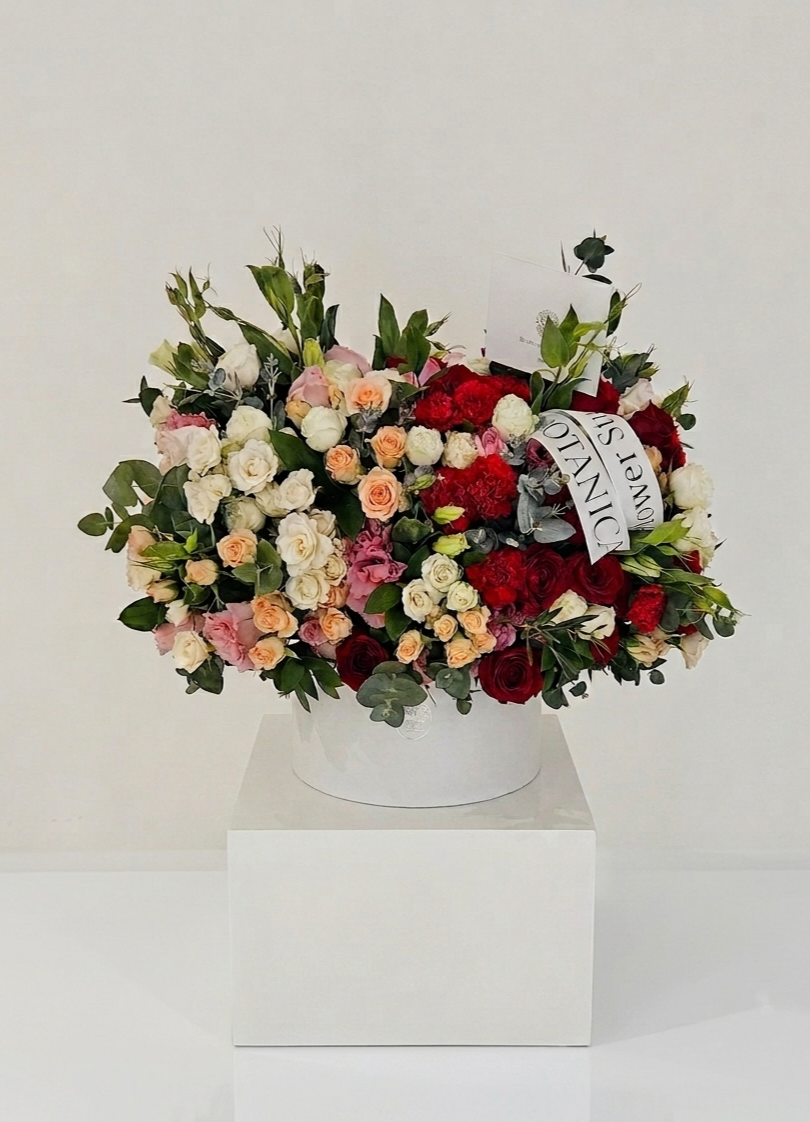 Flower Box de Rosas y Mini Rosas