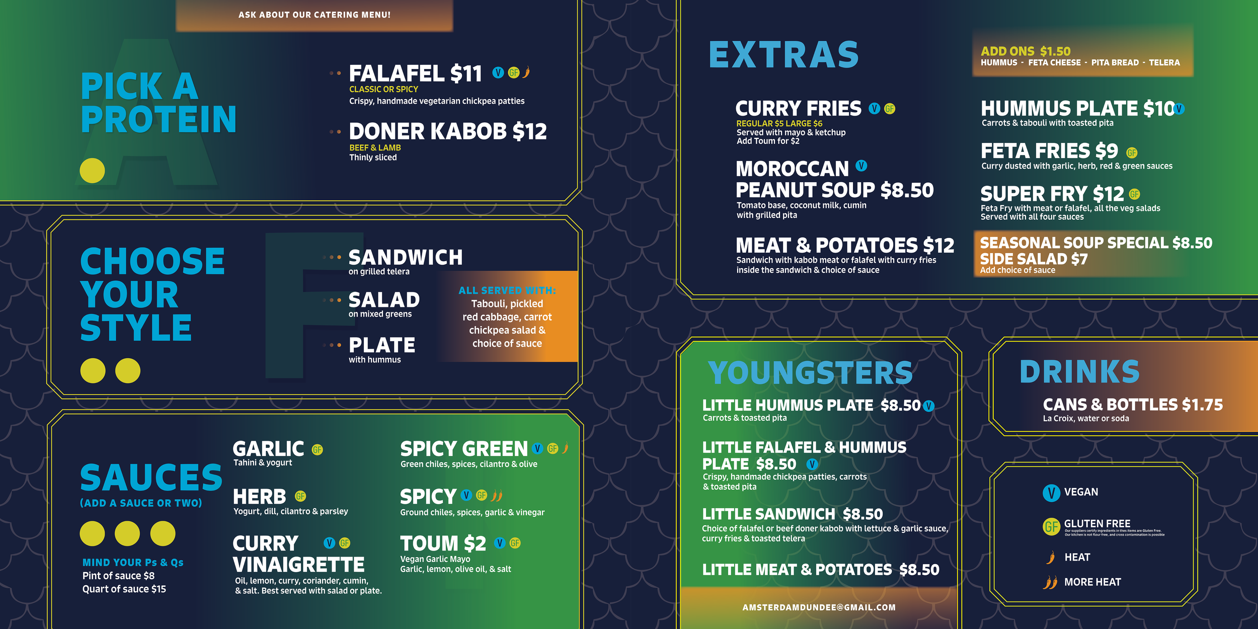 Ramsterdam Menu Amsterdam Falafel & Kabob