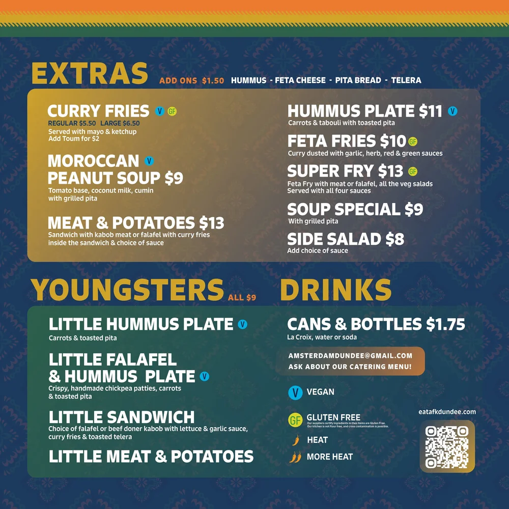 Ramsterdam Menu Amsterdam Falafel & Kabob