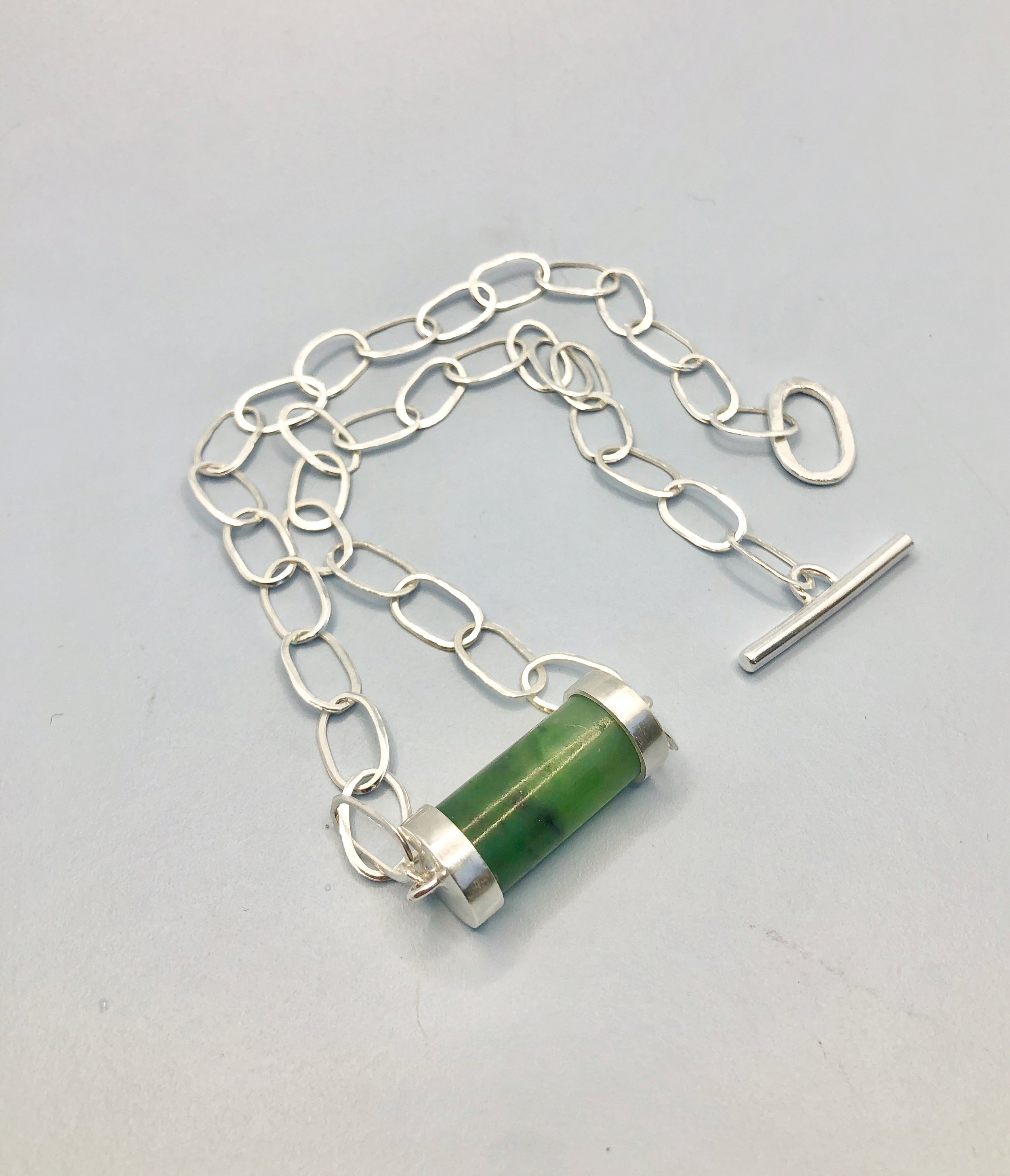 NZ Pounamu Cylinder Necklace