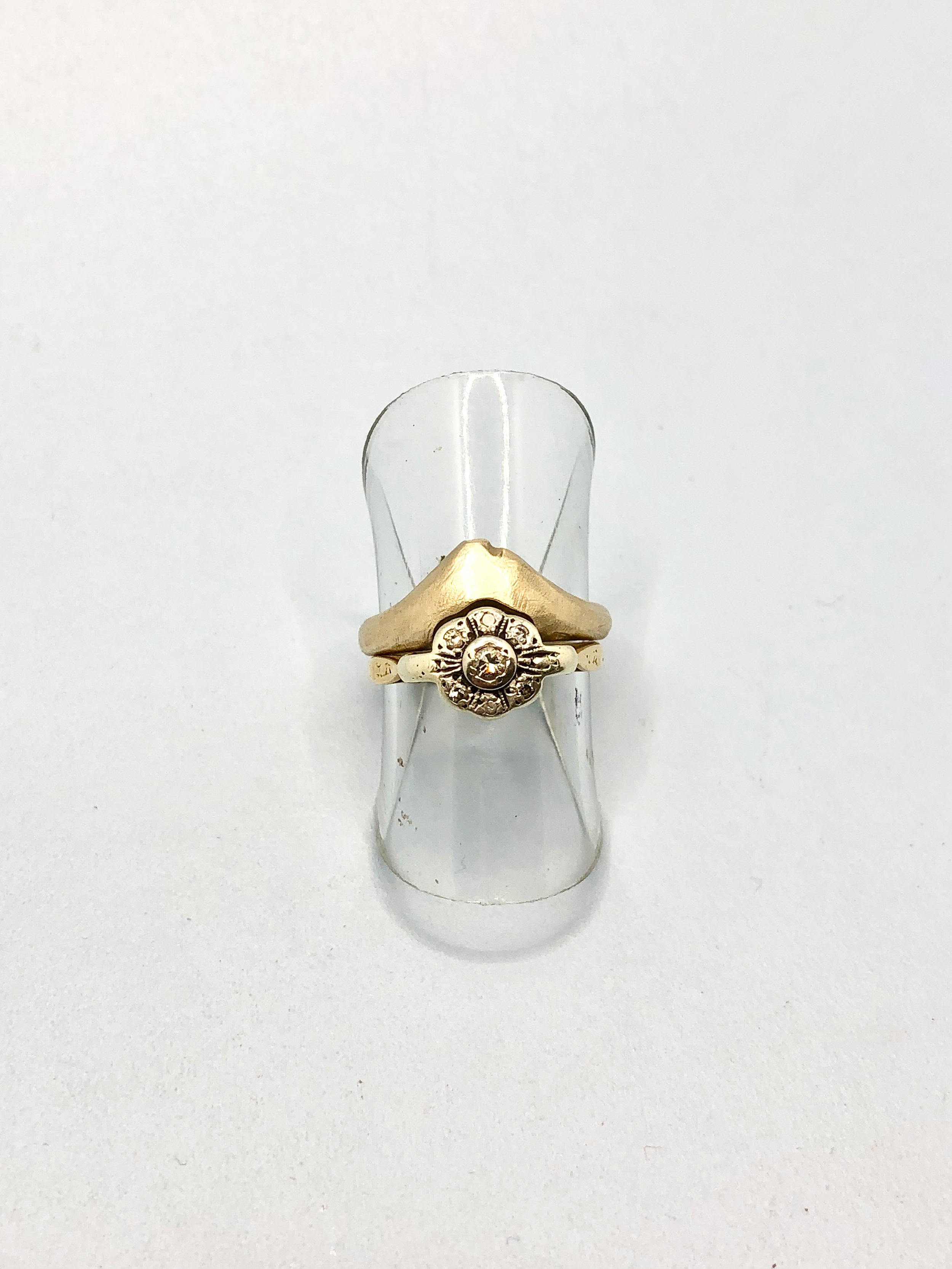 Mt Taranaki 9k Yellow Gold Ring Made For Engagaement Ring
