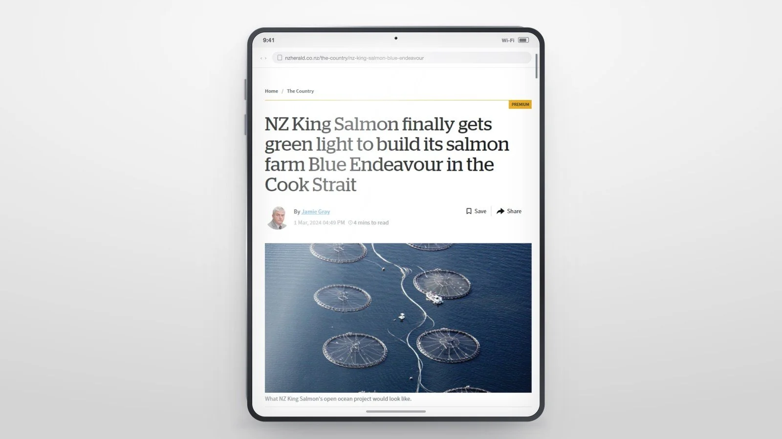 Introducing Blue Endeavour: Widespread, positive and balanced media coverage was achieved for NZ King Salmon.
