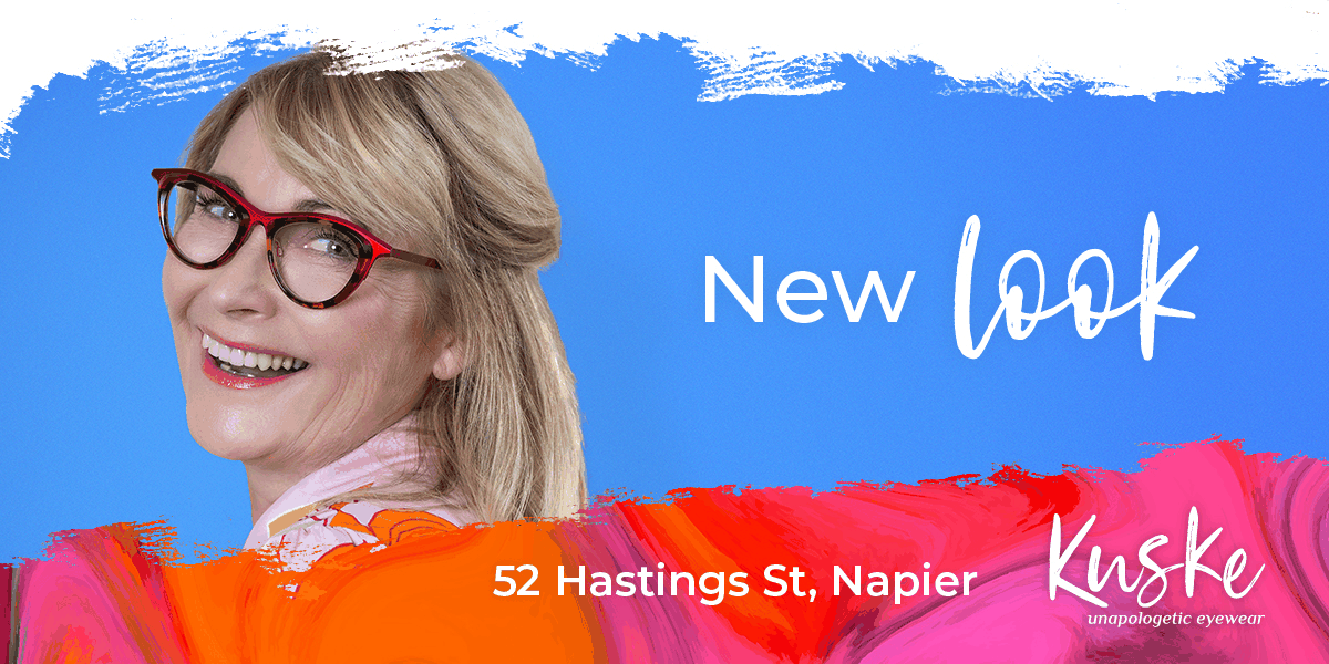 Billboards and collateral created for the launch of the Kuske eyewear store in Napier. 