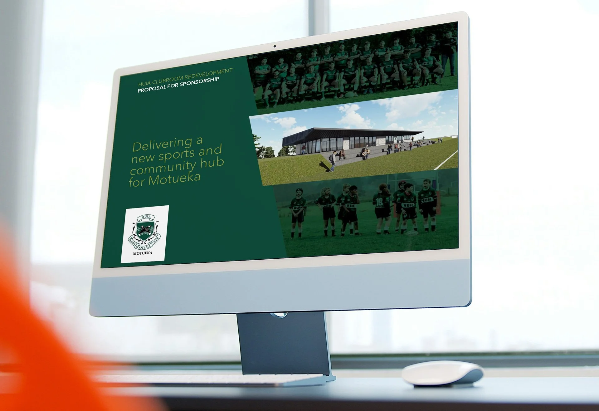 Professional and easy-to-edit collateral for the Huia Rugby Club helped it seek funds for its club rooms fundraising campaign. 