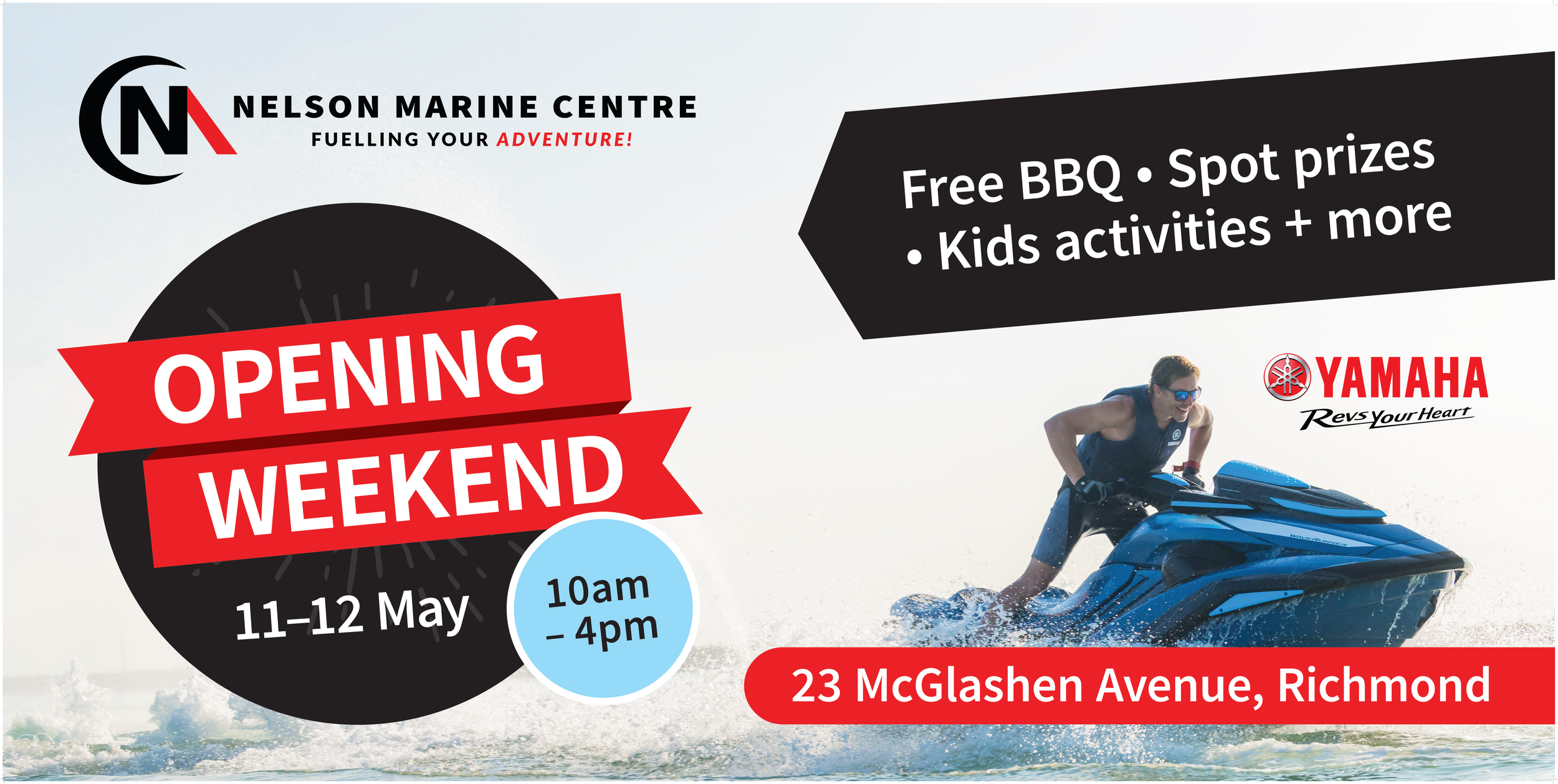 The billboard for the launch of the Nelson Marine Centre.