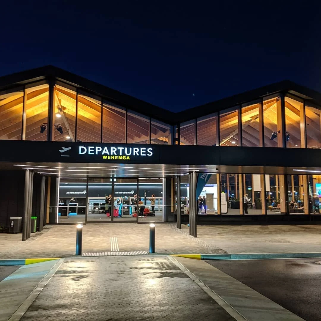 Publik arrives early ahead of the official opening of the new Nelson Airport terminal on 19 October 2019.  