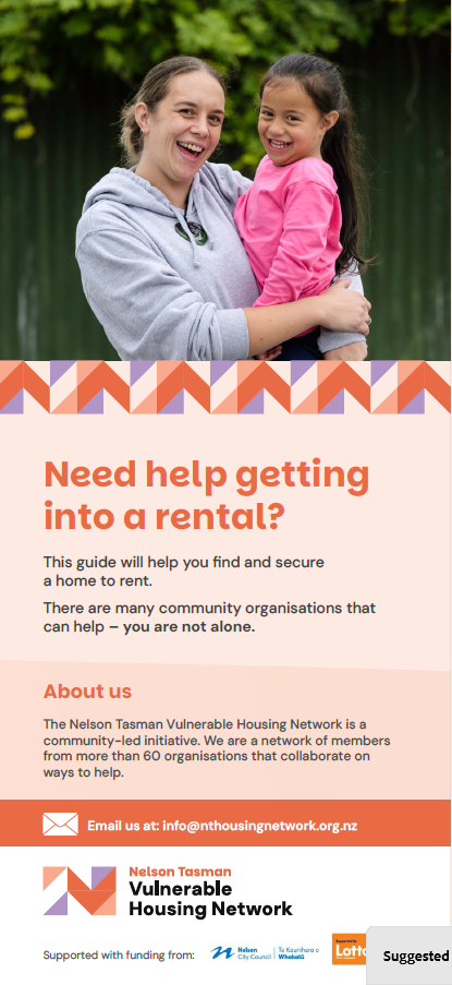 PLACEHOLDER: We worked with the Nelson Tasman Vulnerable Housing Network on a range of plain language brochures to guide people through the process of finding accommodation. 