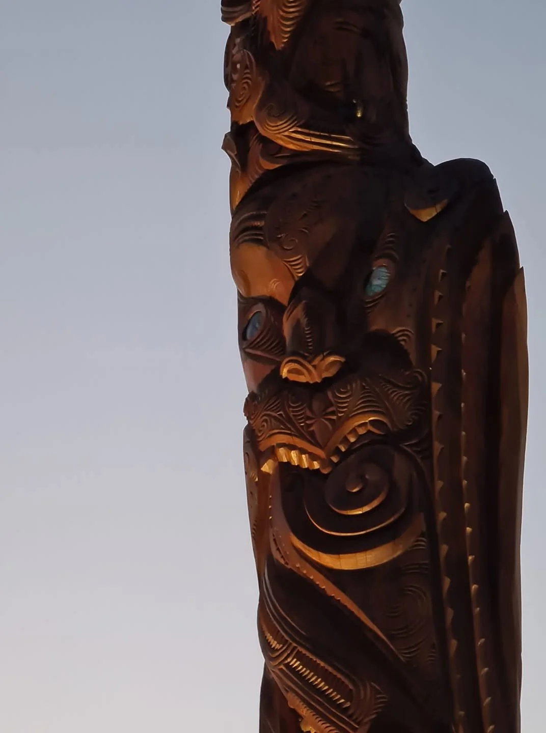 The completion of the Ōpaoa River Bridge project was marked at a dawn ceremony on Saturday 28 November 2020 with the blessing and unveiling of a new pou whenua,  carved by award winning master carver Reg Thompsett, and the opening of the new walking 