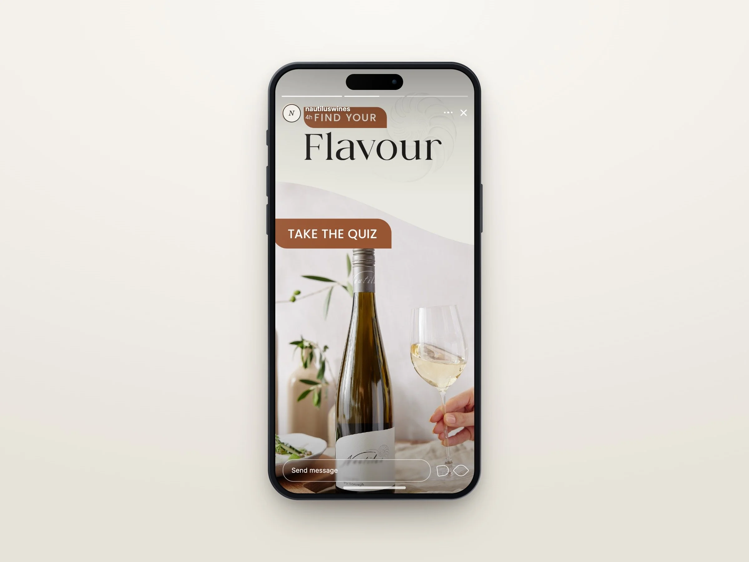 The 'Find your Flavour' quiz for the one and only Nautilus. Helping their loyal customers and new ones discover their perfect wine match.  