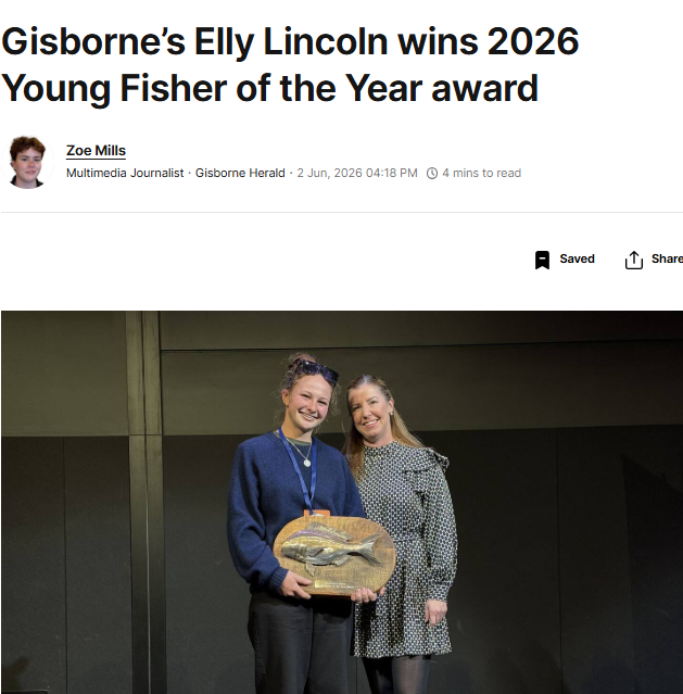 Media coverage of the Sunderland Marine Young Fisher of the Year Award, 2026