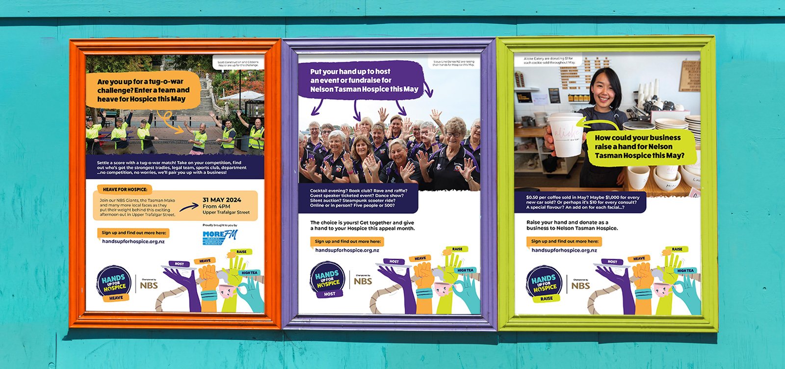Some of the collateral range we designed for  Nelson Tasman Hospice's annual appeal. 