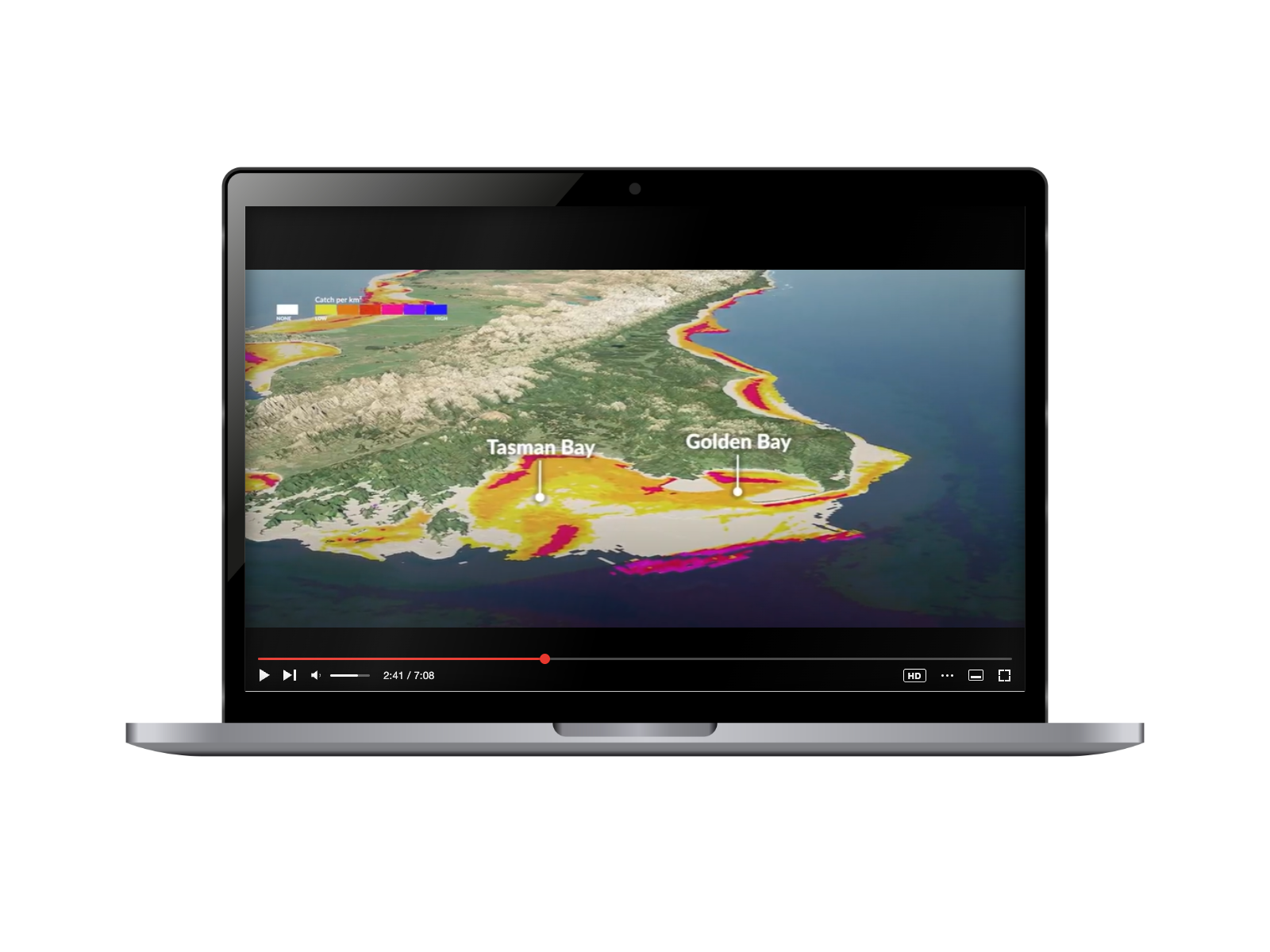 We made this video and data visualisation for the NZ Fish Federation, to educate and inform people about the minimal inshore fishing trawling footprint.
