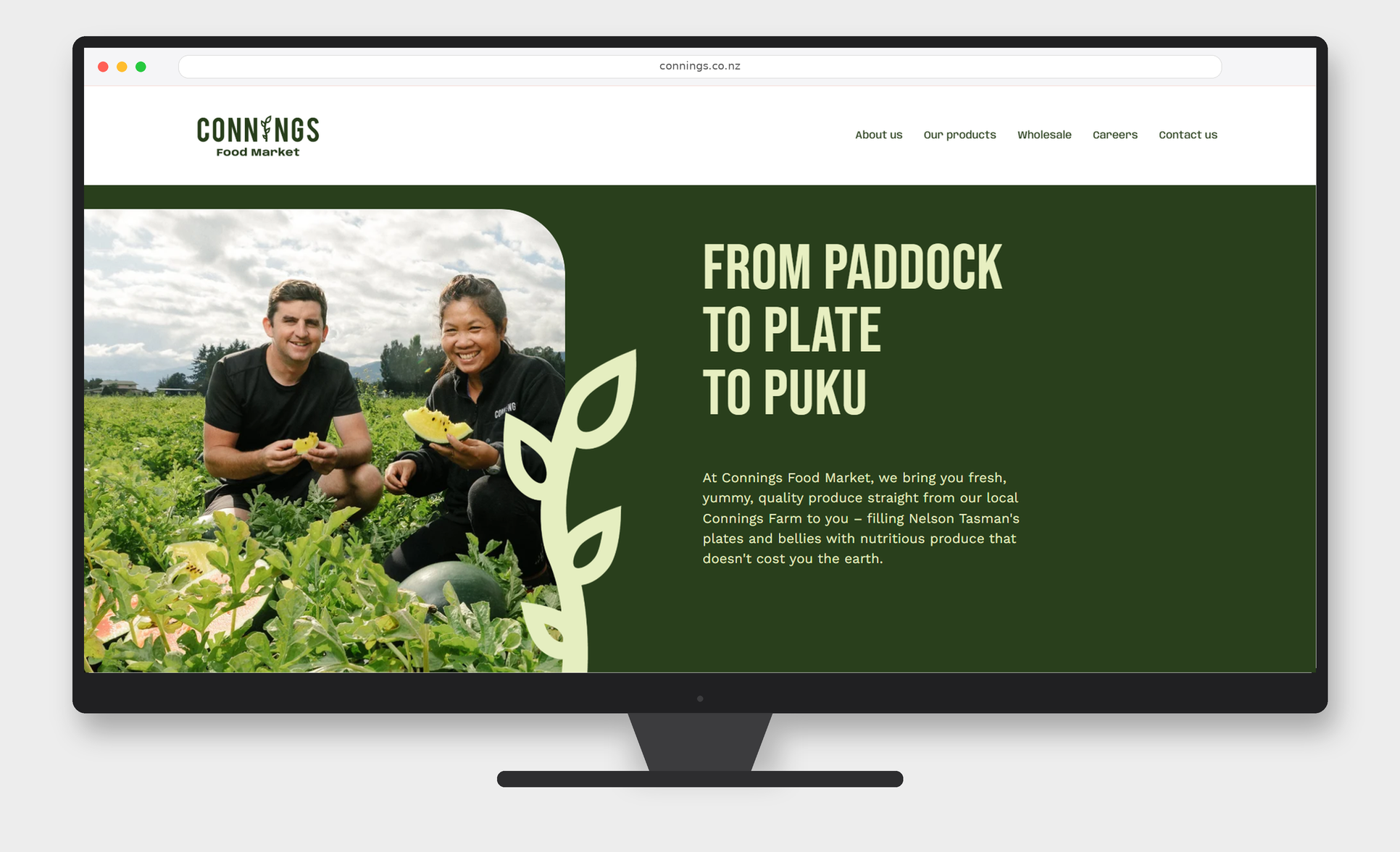 A new website and brand messaging for Connings Food Market.