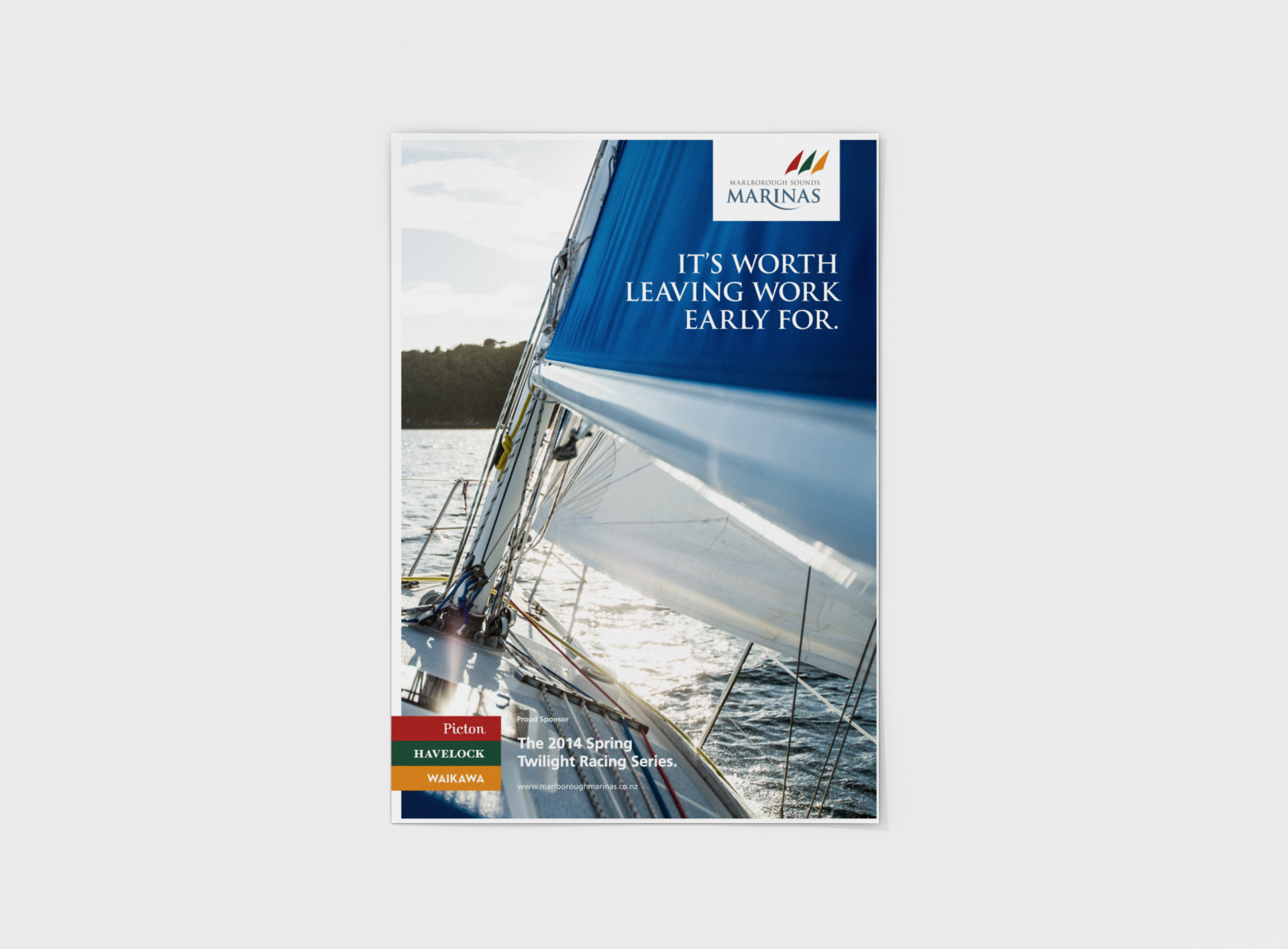 Emotive messaging for sailing enthusiasts. 