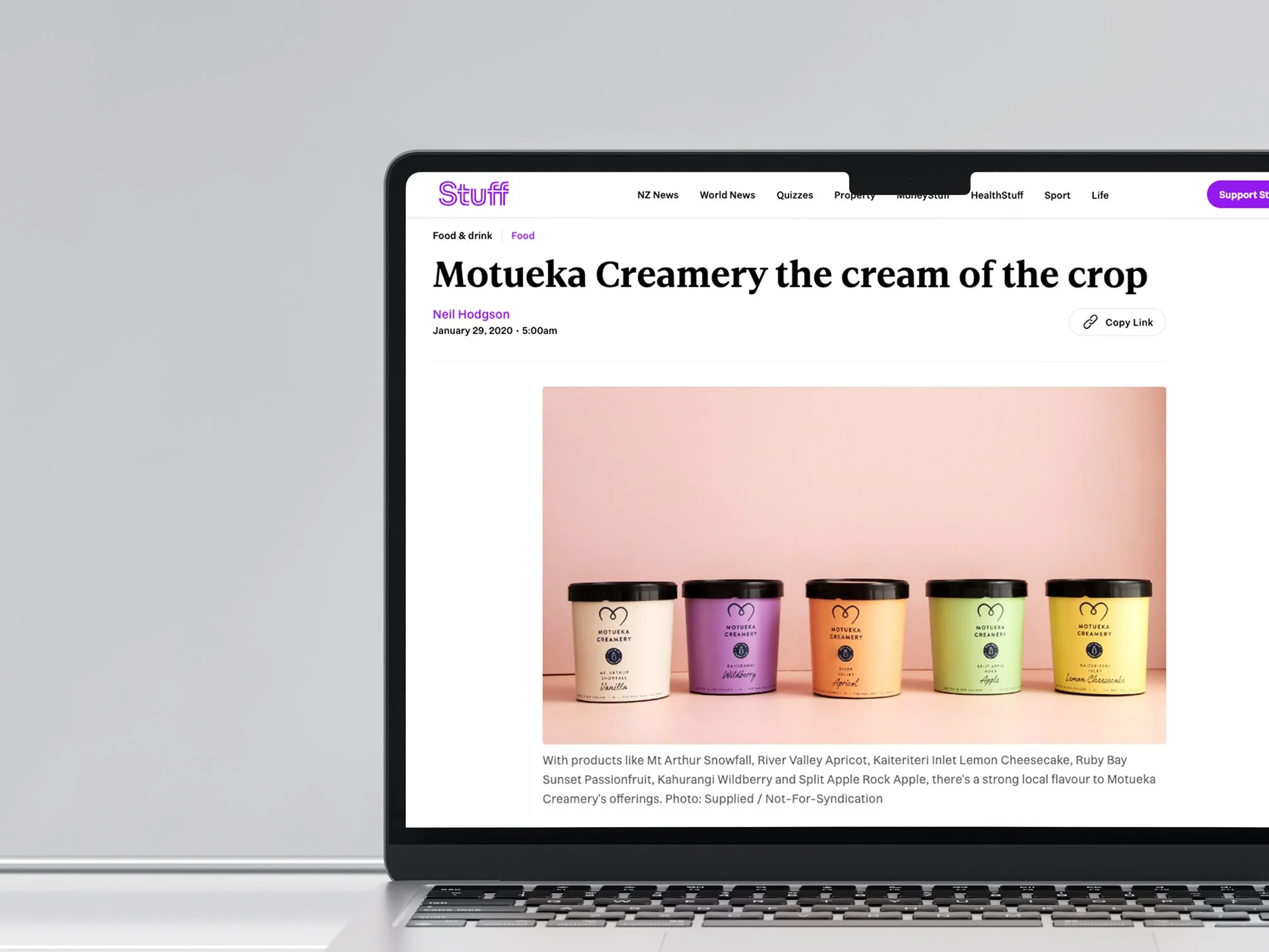 Spreading the word of ice cream winners Motueka Creamery. 
