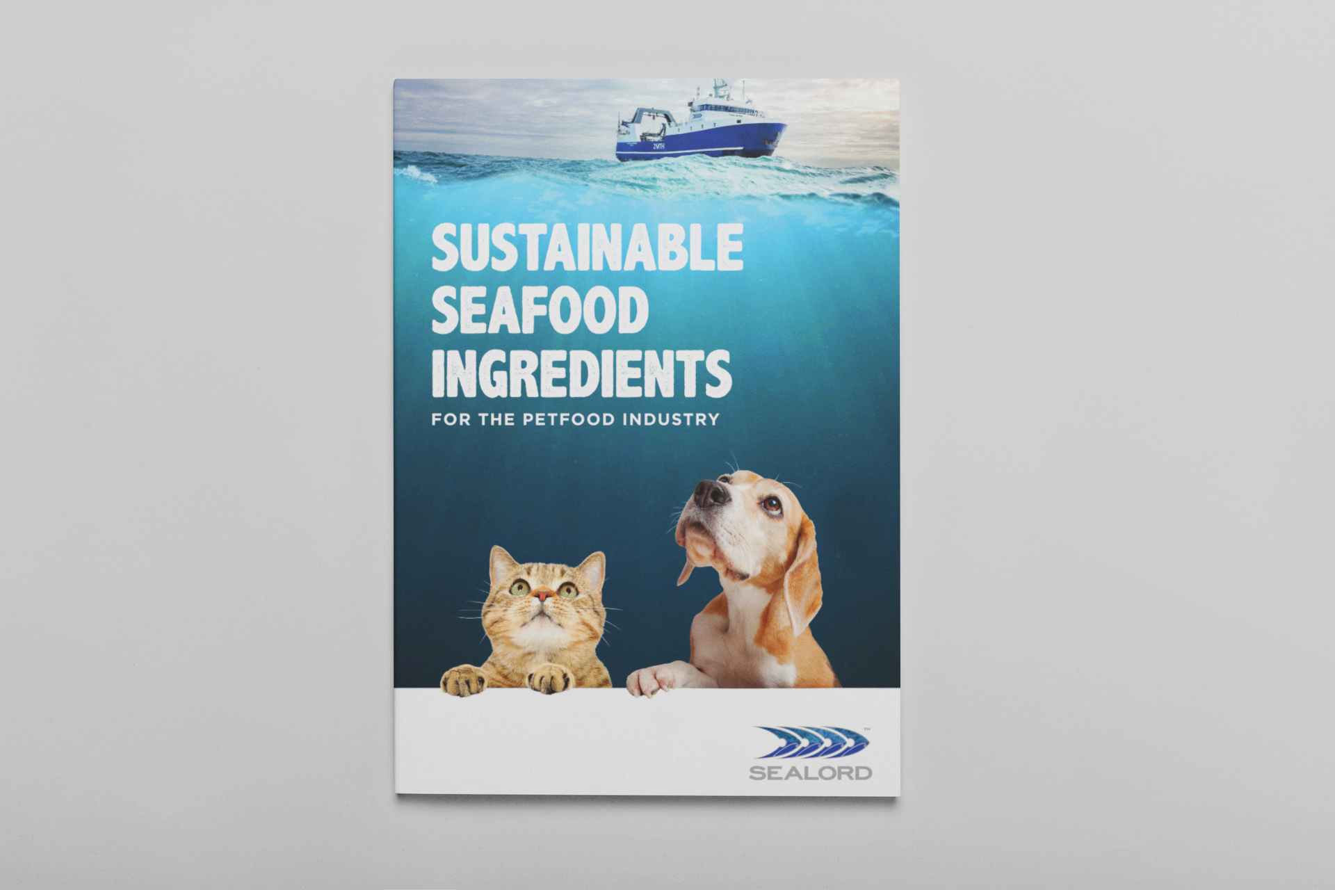 A catalogue made for B2B engagement by Sealord with potential export customers.