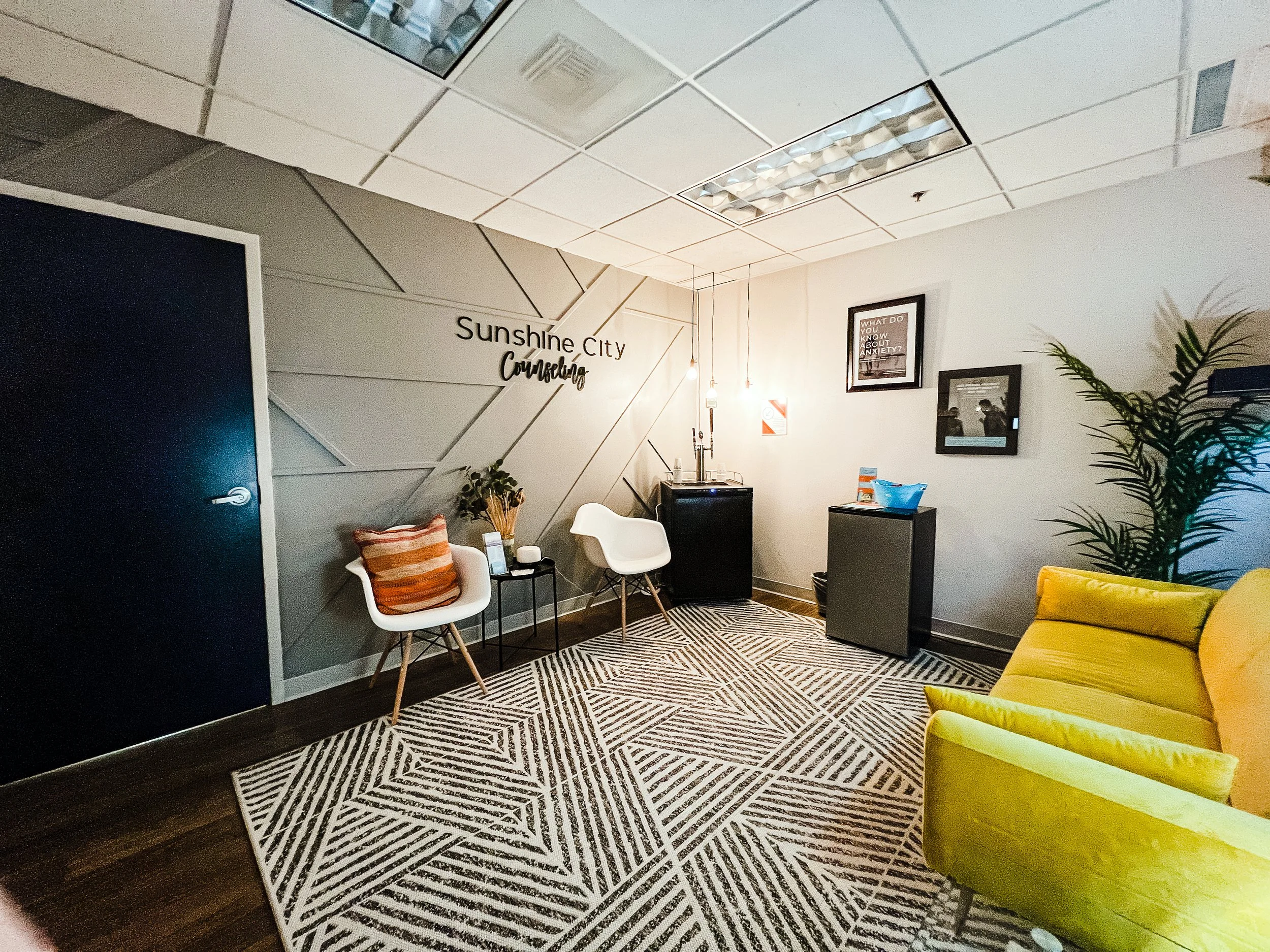 the lobby in a counseling practice in st petersburg fl