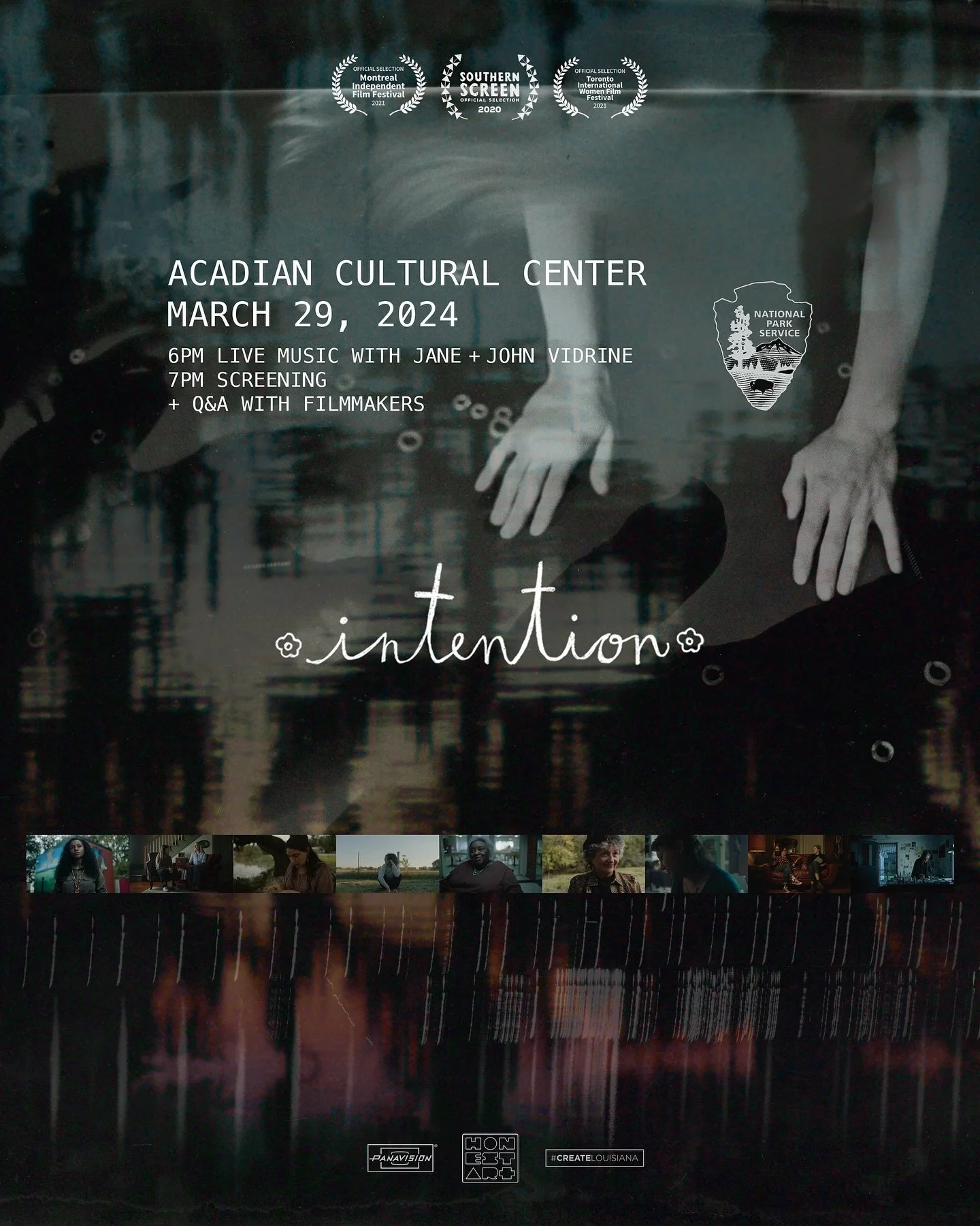 @intention.film will be screening in honor of women&rsquo;s history month at the acadian cultural center on 3/29, followed by a q&amp;a with the filmmakers + women in the film : this event is free and starts at 6pm with live music - we hope to see yo