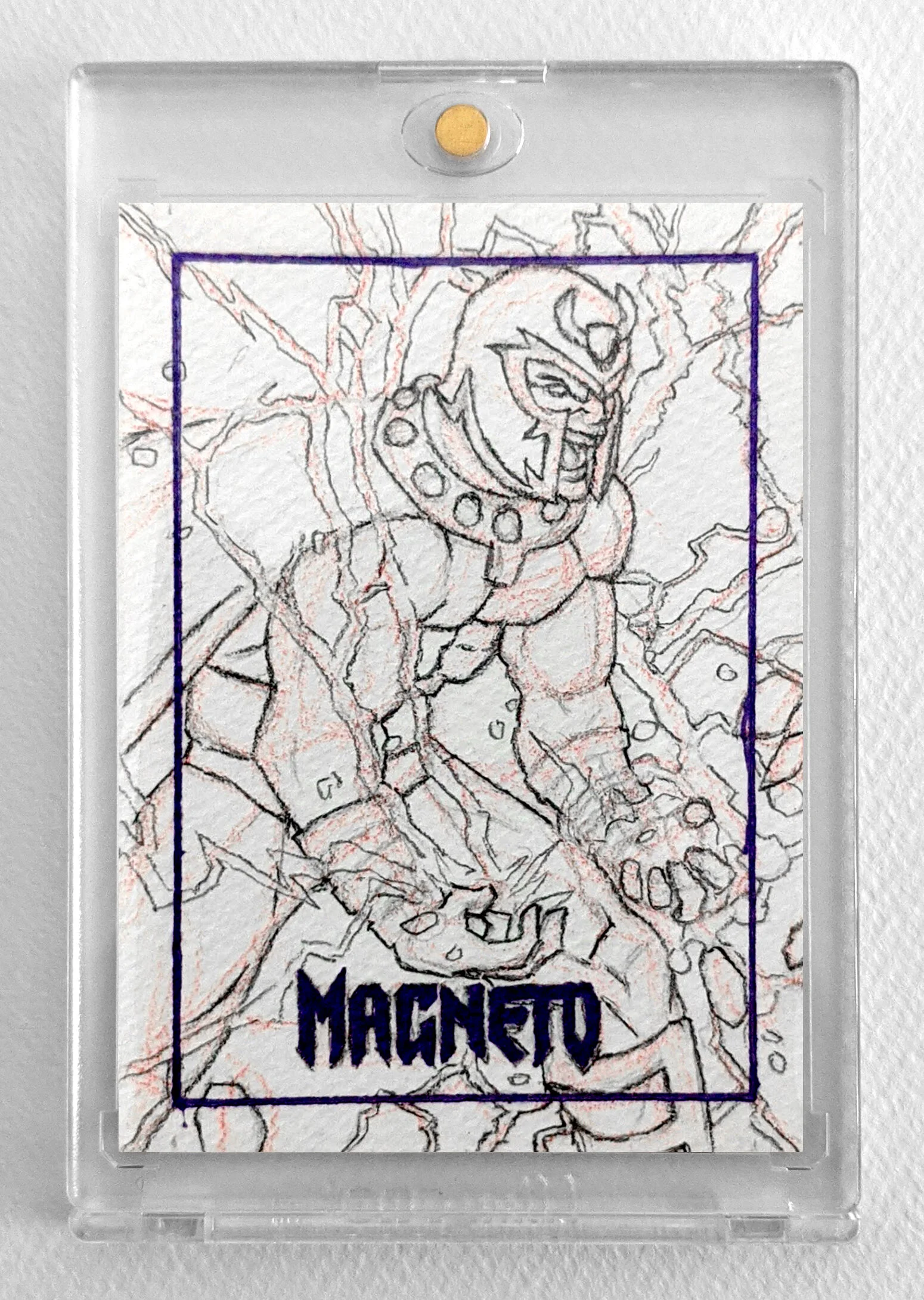 How to Draw Magneto Sketch Card