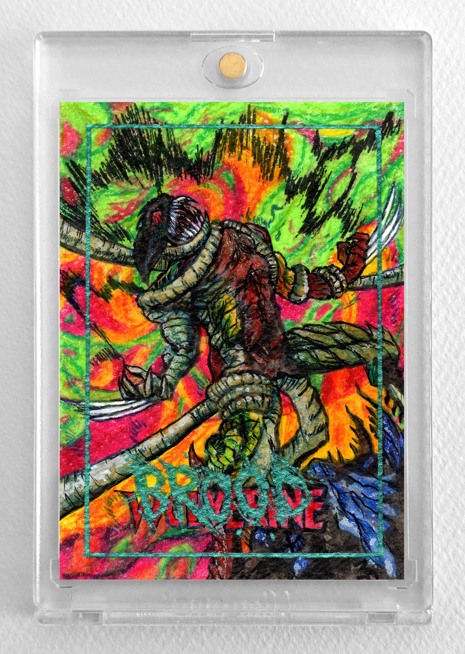Wolverine: BROOD Art Card - Polychromos Pencils, Ink, Acrylic Paint