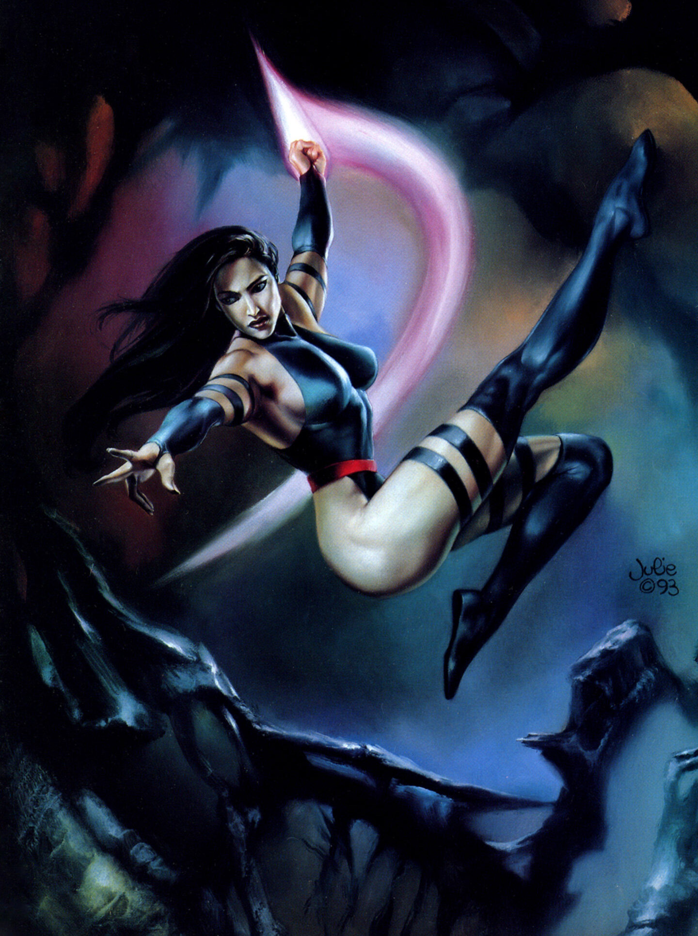 Psylocke by artist Julie Bell