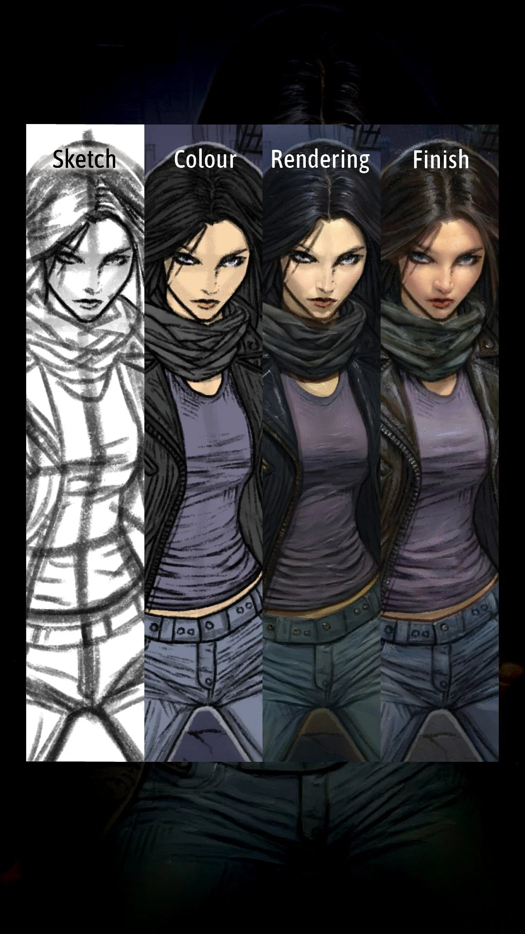 Jessica Jones by Mark Bartle Step-By-Step Process