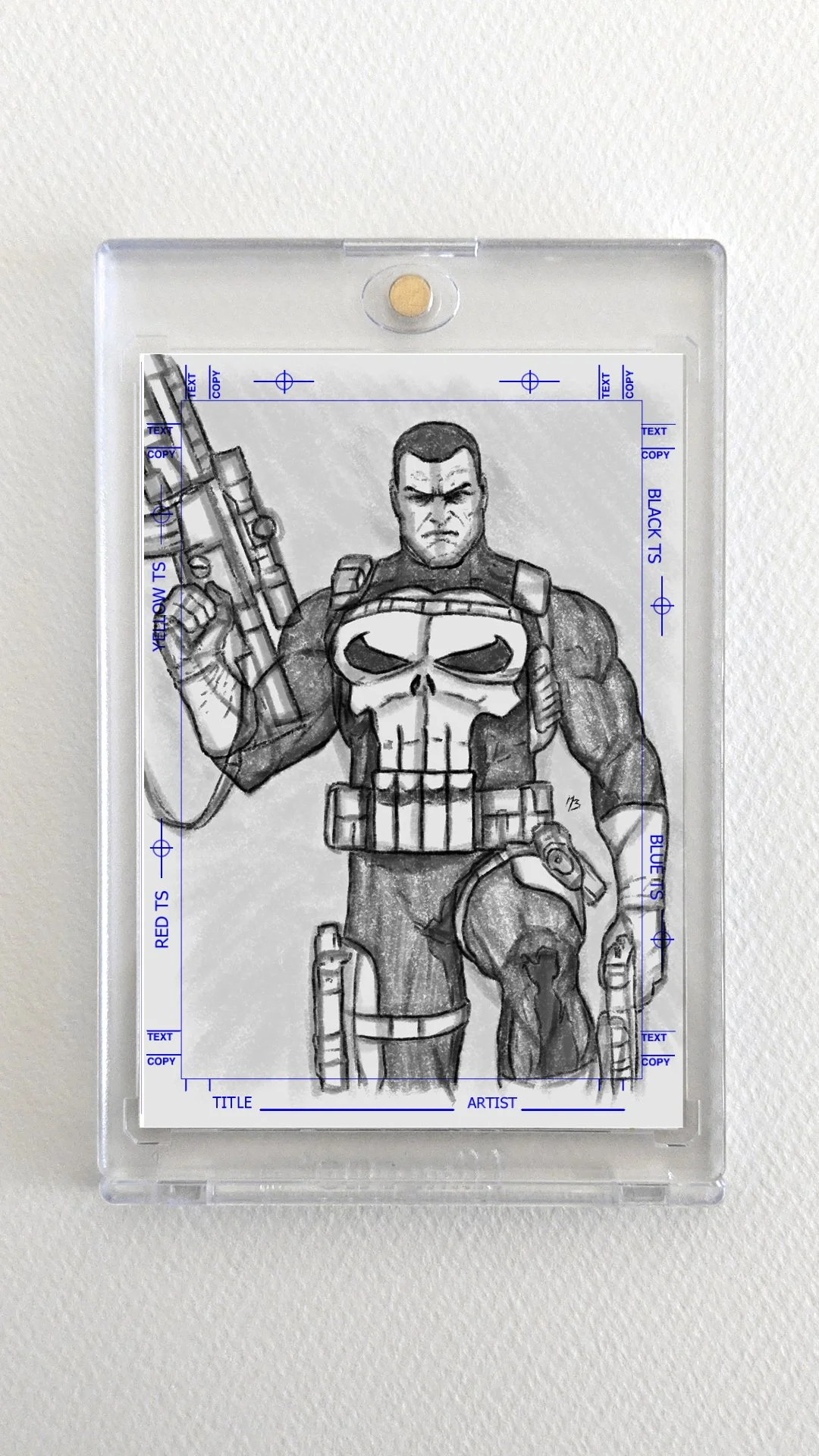 Punisher RAW Sketch Card One Touch Holder Story.jpg