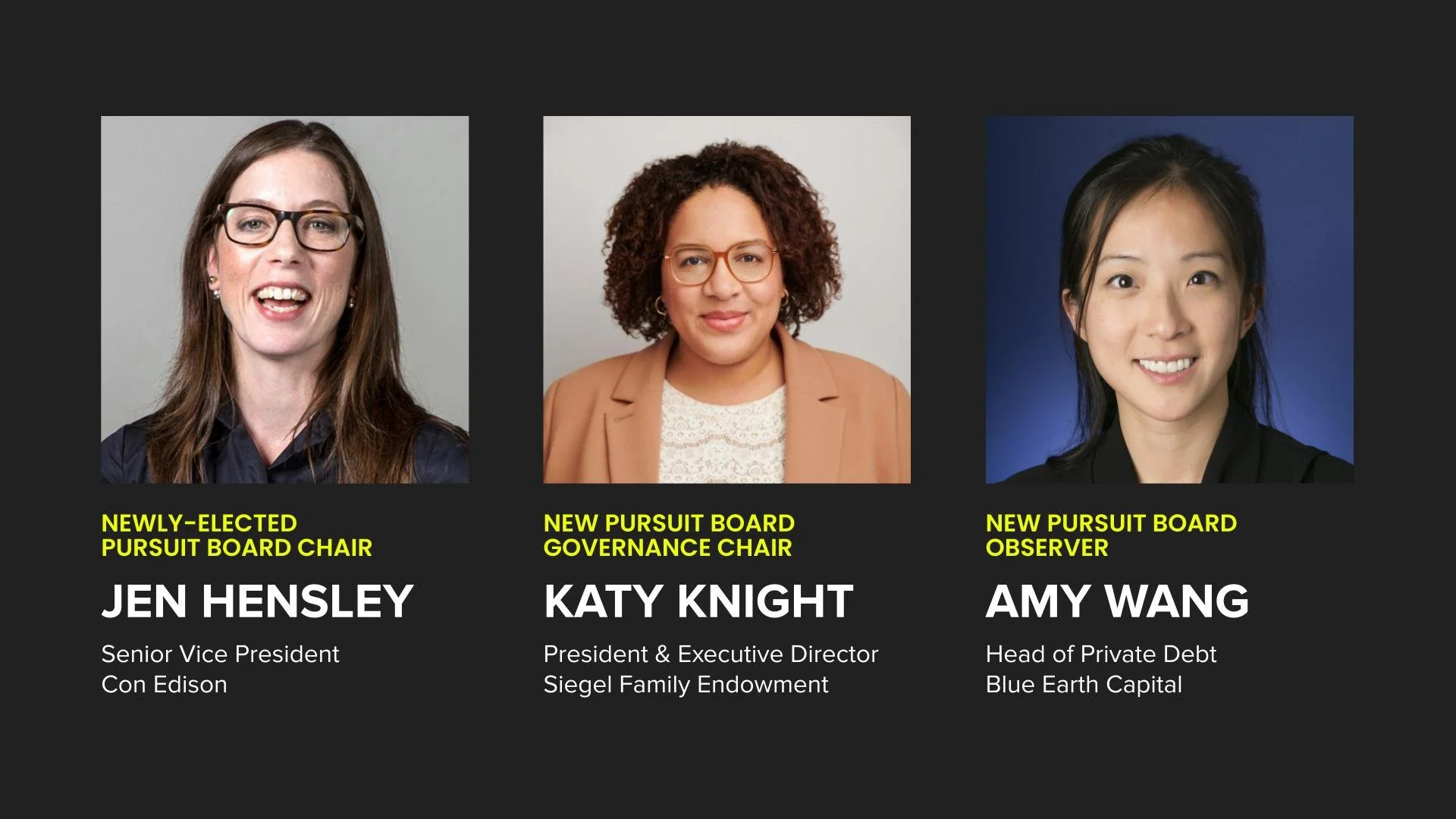 Pursuit Names Con Edison Executive Jen Hensley as Board Chair to Lead Board of Directors