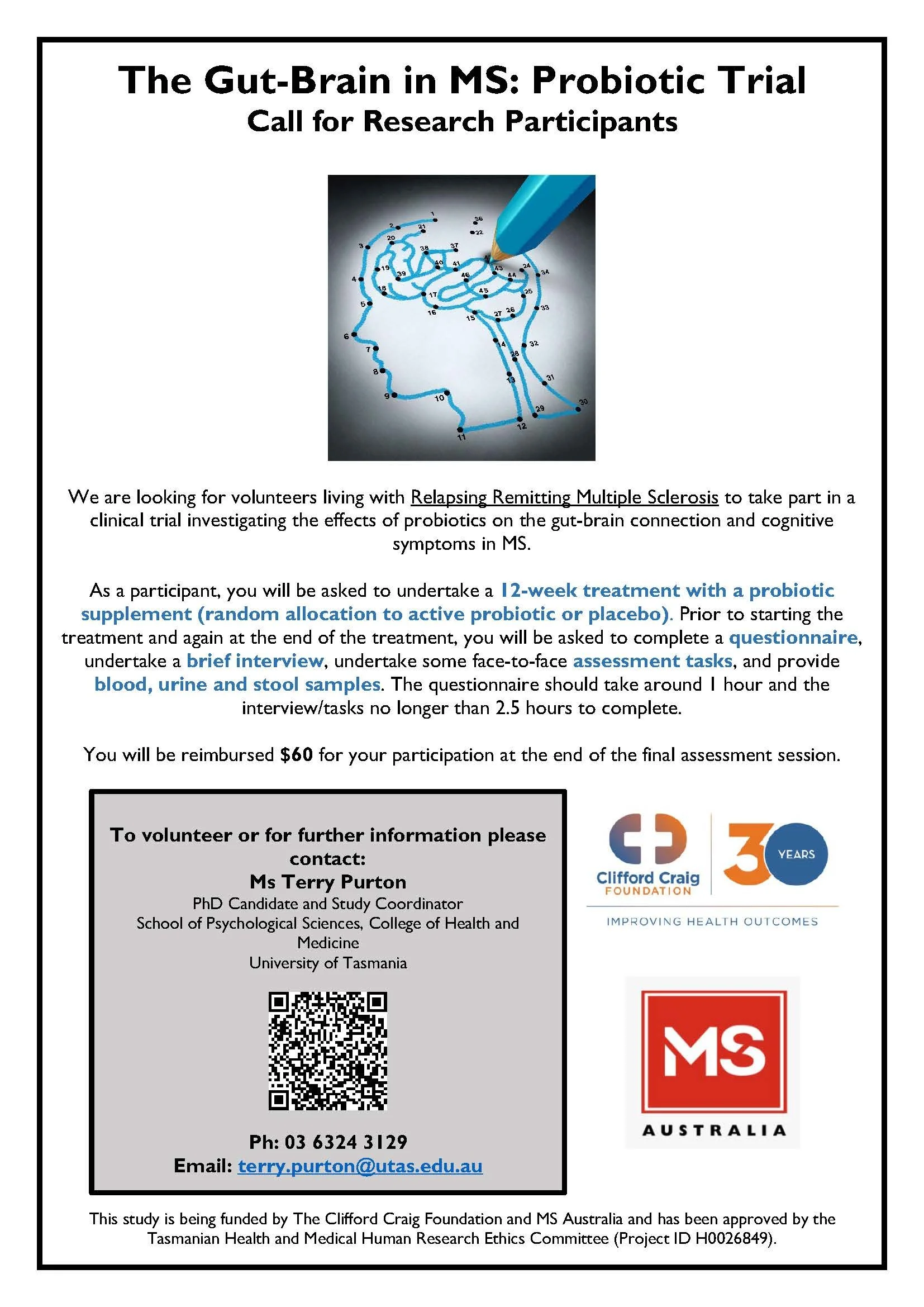 Participants sought for Tasmanian MS trial — Clifford Craig Foundation