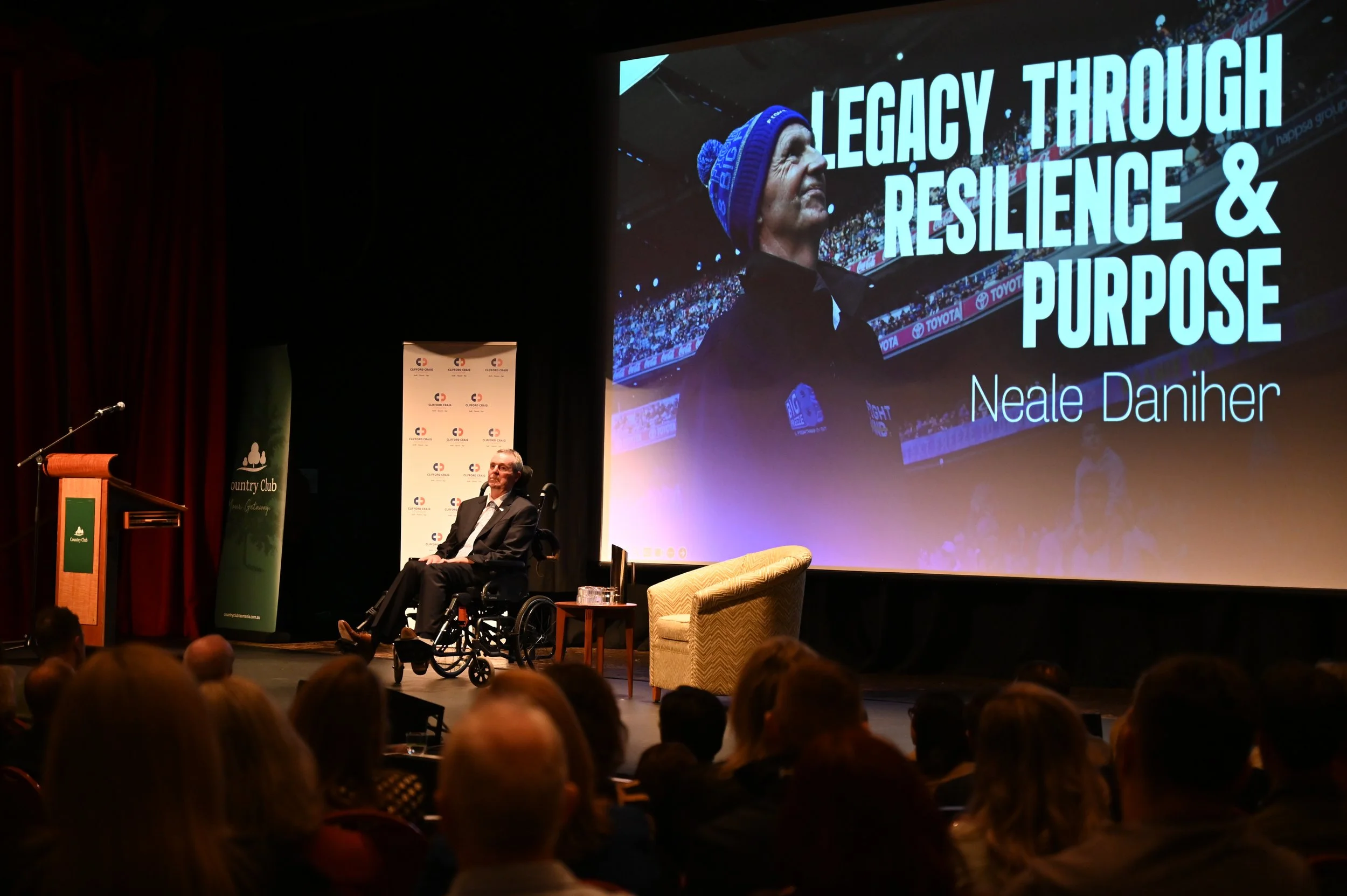 Neale Daniher on stage.JPG