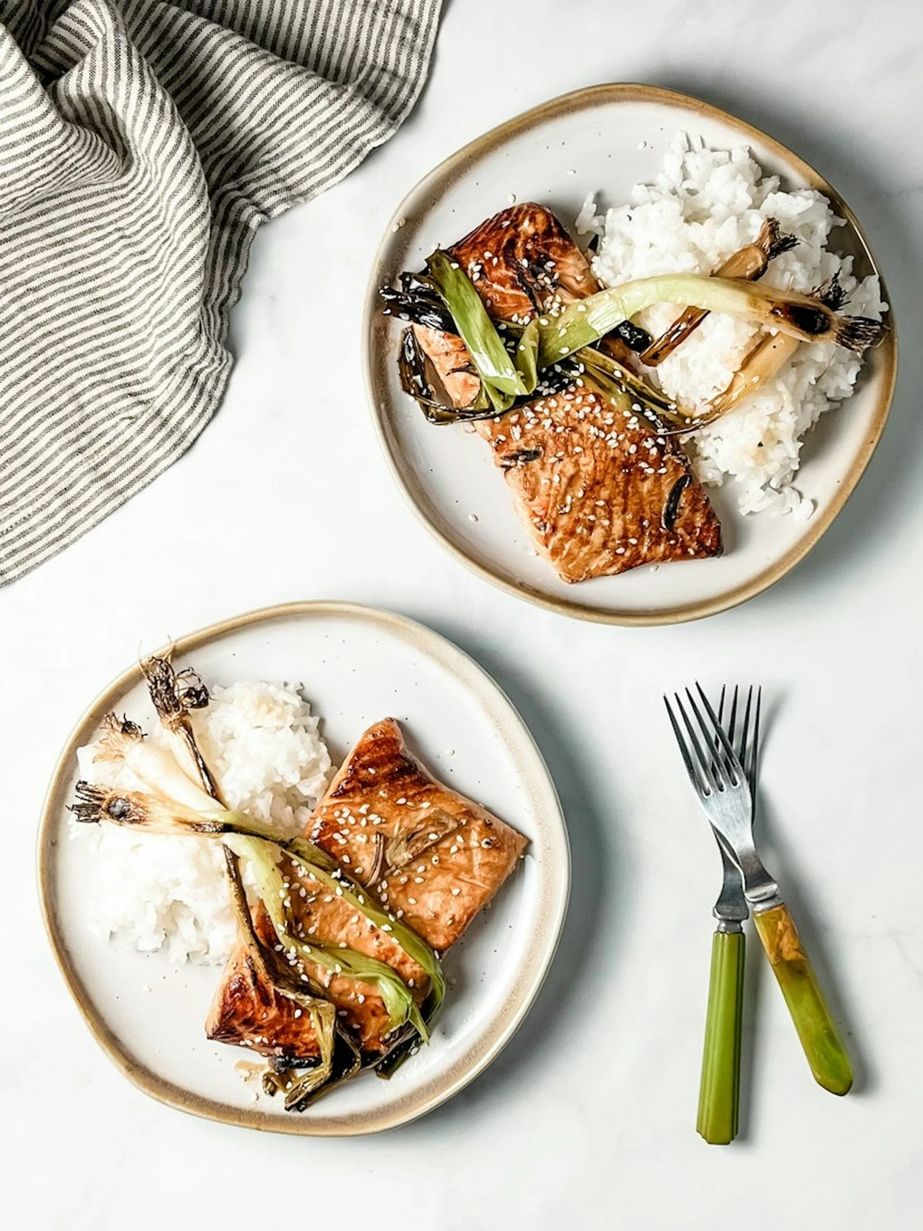 Miso Salmon with Chargrilled Broccolini and Sweet Potato