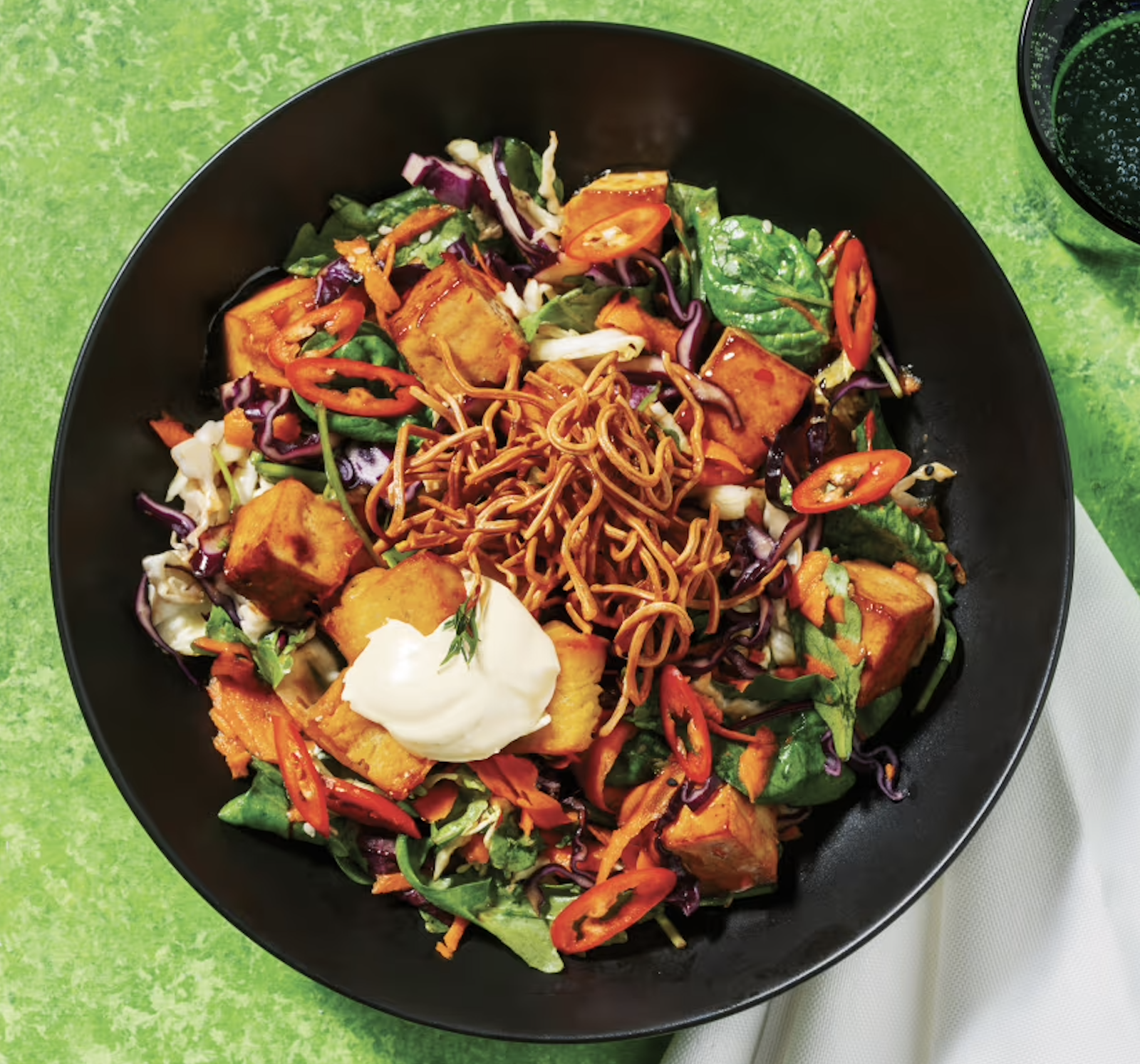Sweet Chilli Tofu &amp; Japanese-Style Salad