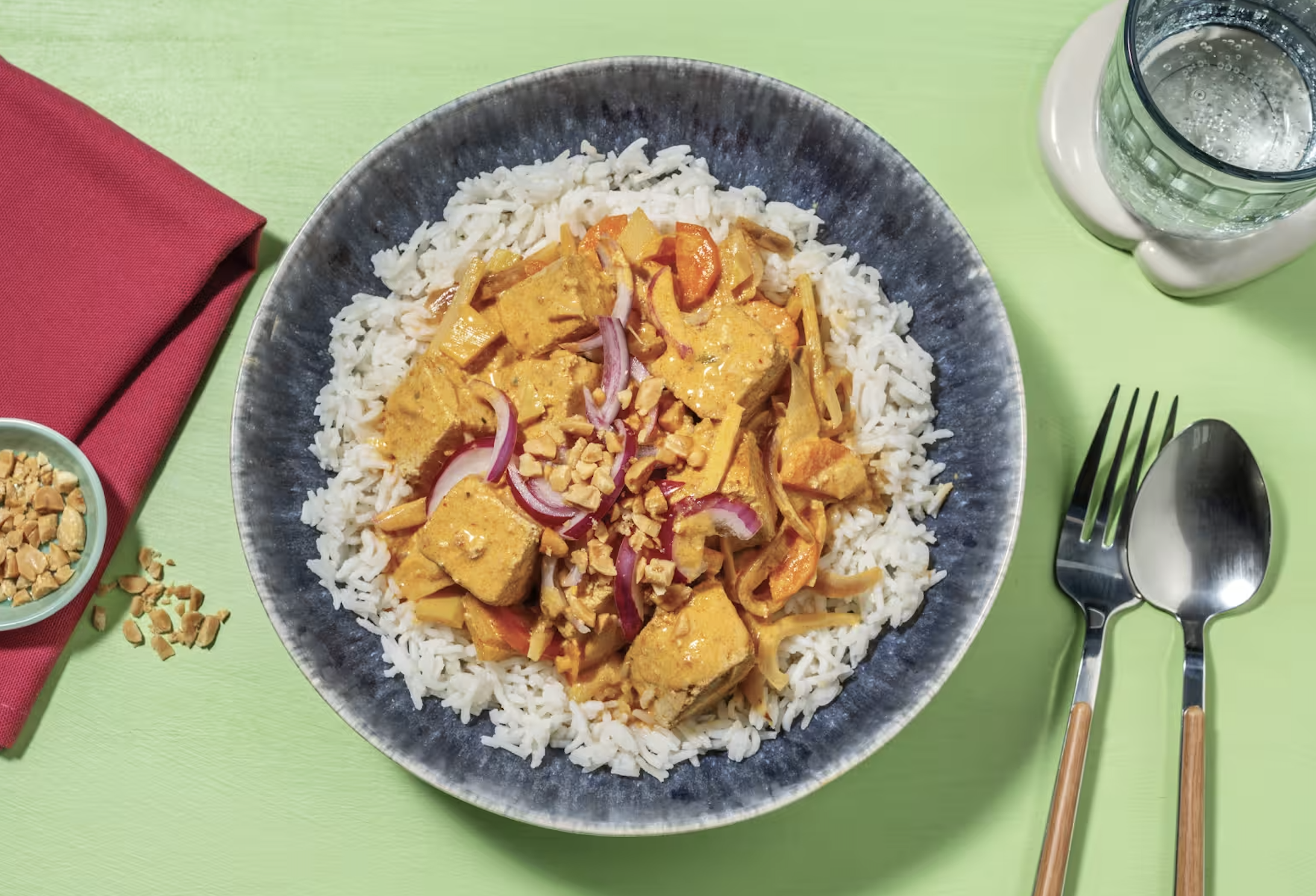 Satay Tofu &amp; Veggie Thai Red Curry