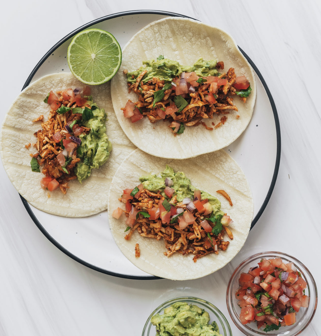 Shredded BBQ Tofu Tacos