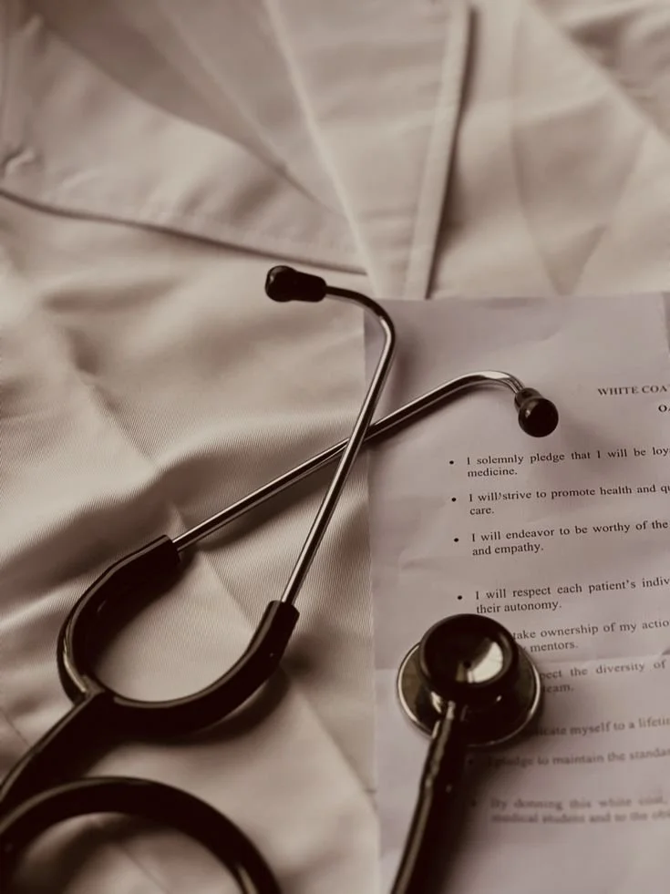 Stethoscope on a desk, representing GP appointments and conventional blood testing pathways